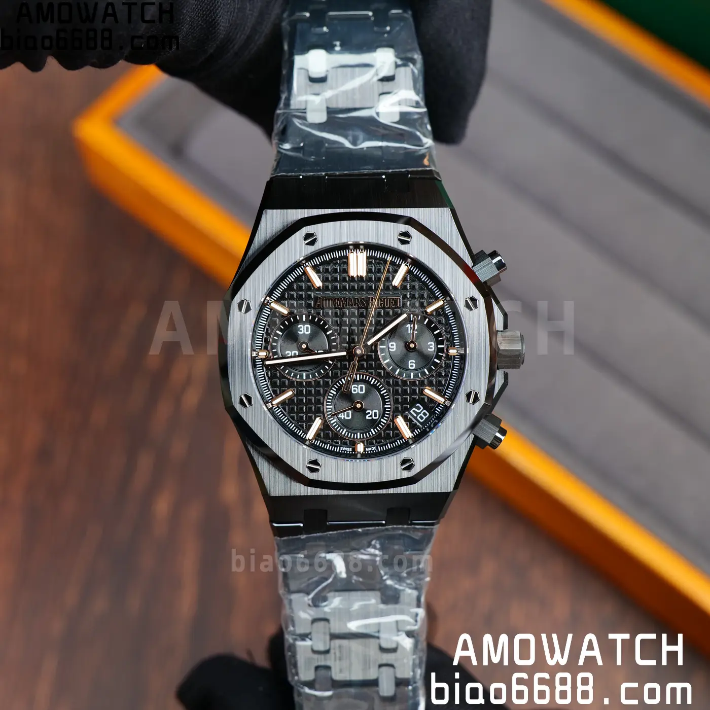 AP Royal Oak Chrono 26240 Black Ceramic ZF 1:1 Best Edition on Ceramic Bracelet SA4401 Super Clone V2 (Free Sprung) 70 d6438917909bc00 AMO Watch