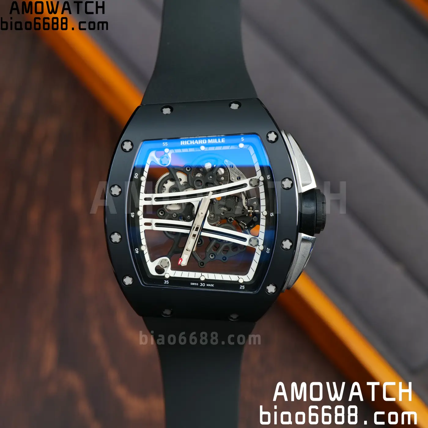 RICHARD MILLE RM61-01 RM6101 A9F 1:1 Best Edition Black Bezel Black Strap RMUL3 Free Sprung 88 d72b2736e02591d AMO Watch