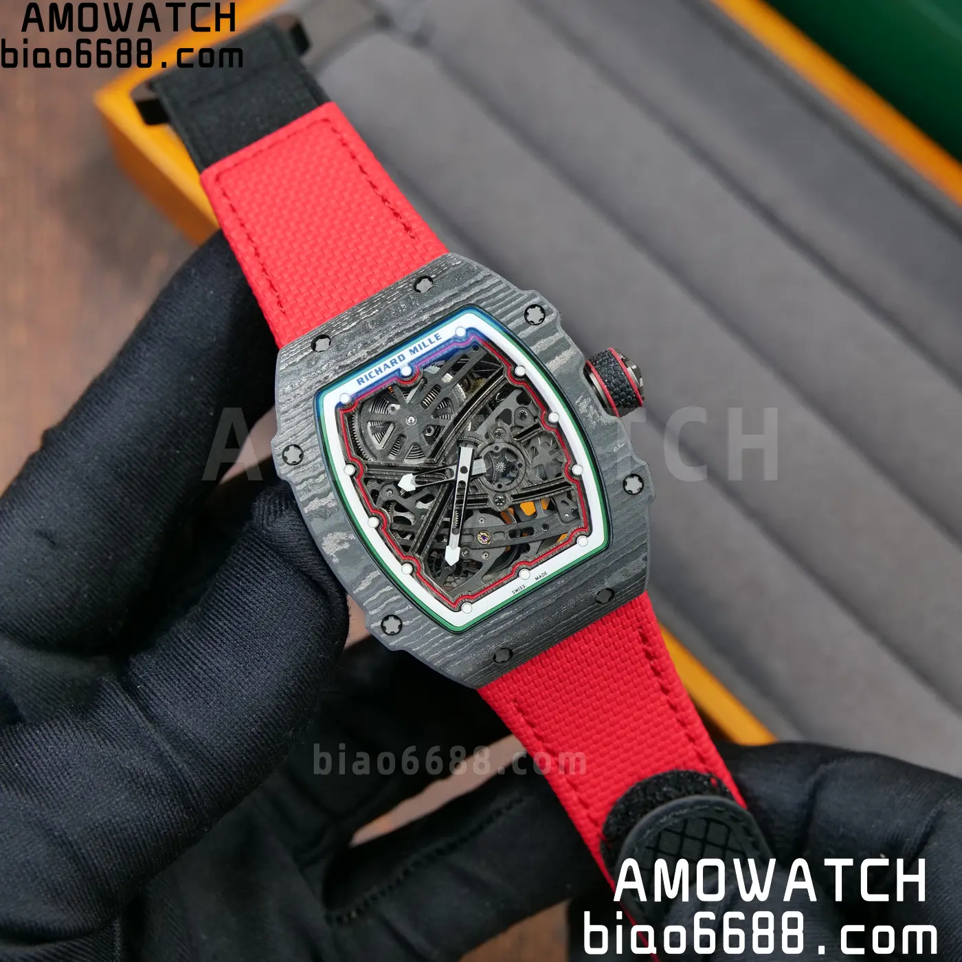 RICHARD MILLE RM67-02 Black NTPT RICH Factory 1:1 Italy Green/Red/White Skeleton Dial CRMA7 Super Clone 93 d84551ee5215631 阿默表行AmoWatch