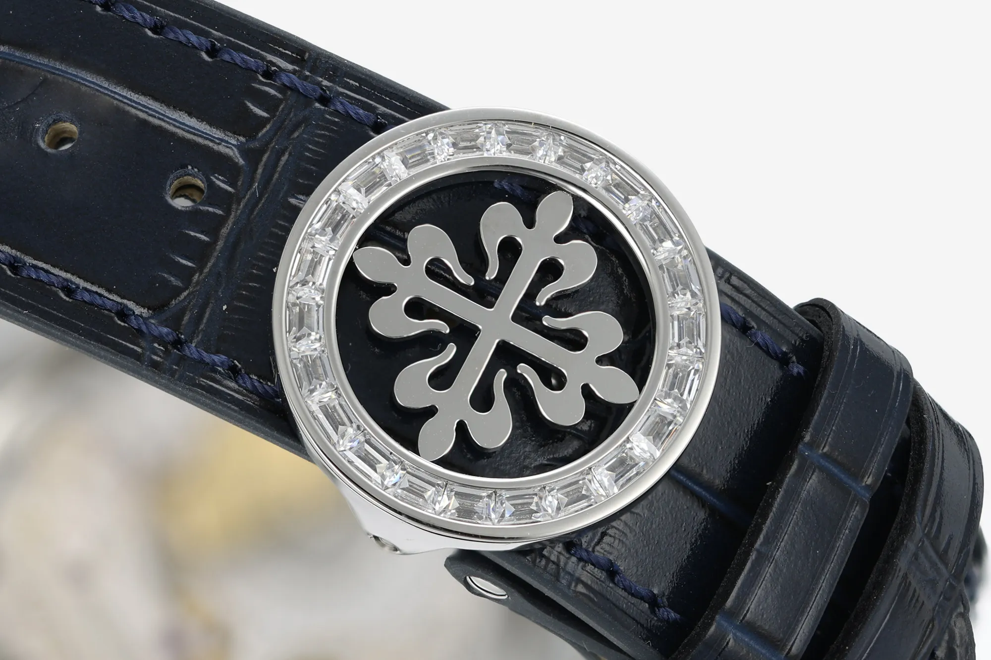 PP Grand Complications 6102 SS Diamonds Bezel PPF 1:1 Best Edition Blue Dial on Blue Leather Strap SA240 Super Clone 27 da45c8ccbb2d277 AMO Watch