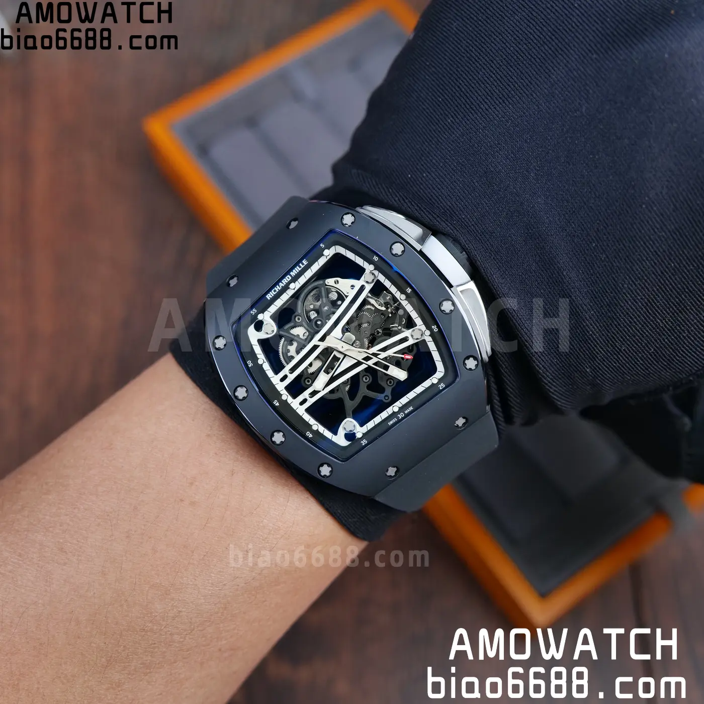 RICHARD MILLE RM61-01 RM6101 A9F 1:1 Best Edition Black Bezel White Strap RMUL3 Free Sprung 117 dcdf776bf296b1e 阿默表行AmoWatch