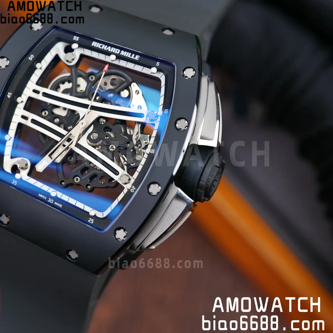 RICHARD MILLE RM61-01 RM6101 A9F 1:1 Best Edition Black Bezel Black Strap RMUL3 Free Sprung 92 dd475d25f56f614 AMO Watch