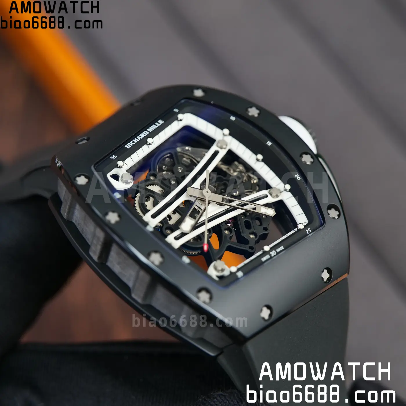 RICHARD MILLE RM61-01 RM6101 A9F 1:1 Best Edition Black Bezel White Strap RMUL3 Free Sprung 102 dd6612381ac0f11 阿默表行AmoWatch