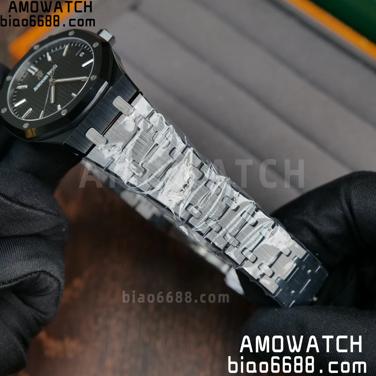 AP Royal Oak 41mm 15500 Black Ceramic ZF 1:1 Best Edition Black Dial on Ceramic Bracelet SA4302 Free Spring 87 deffd247df19e30 AMO Watch