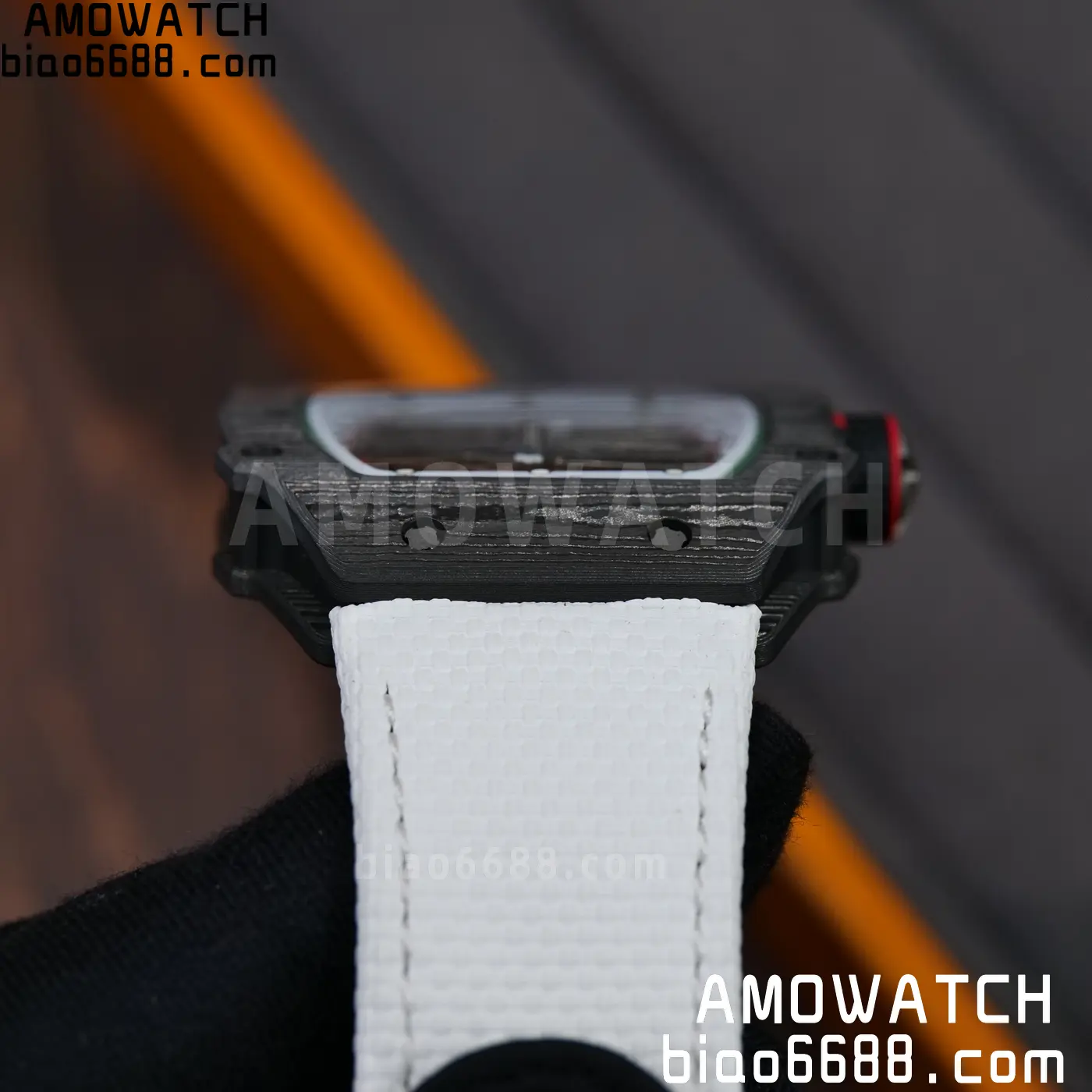 RICHARD MILLE 1:1 RM67-02 Black NTPT RICH Factory 1:1 Italy Green/Red/White Skeleton Dial White Nylon Strap CRMA7 Super Clone 117 dfaf1f835729c3c AMO Watch