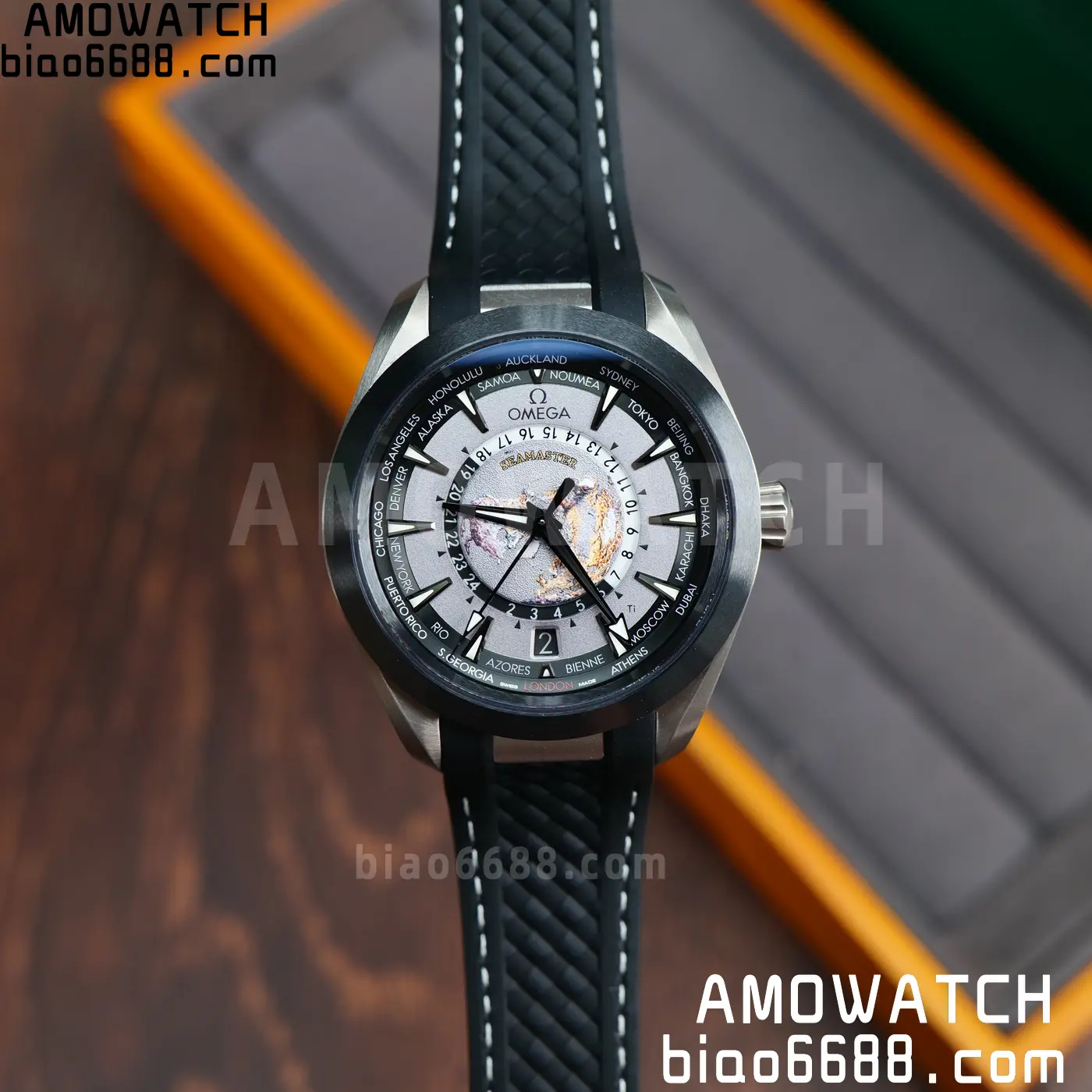 OMEGA Aqua Terra GMT Worldtimer 43mm Titanium VSF 1:1 Best Edition on SS Bracelet A8938 Super Clone 67 e0244e6db454854 AMO Watch
