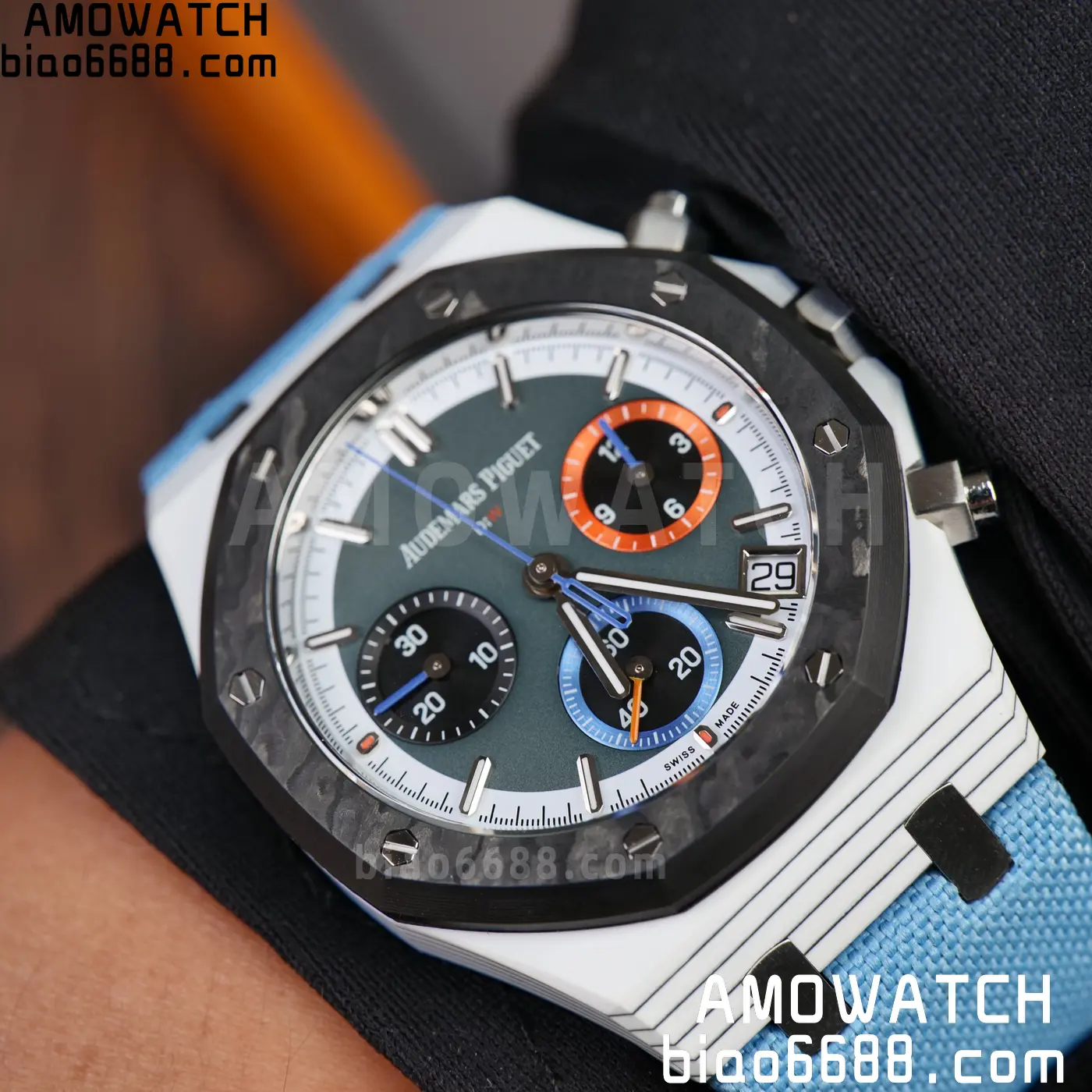AP Royal Oak Chrono DIW 26240 41mm Quartz Fiber/NY Green Dial APF SH4401 94 e14295d52e76162 AMO Watch
