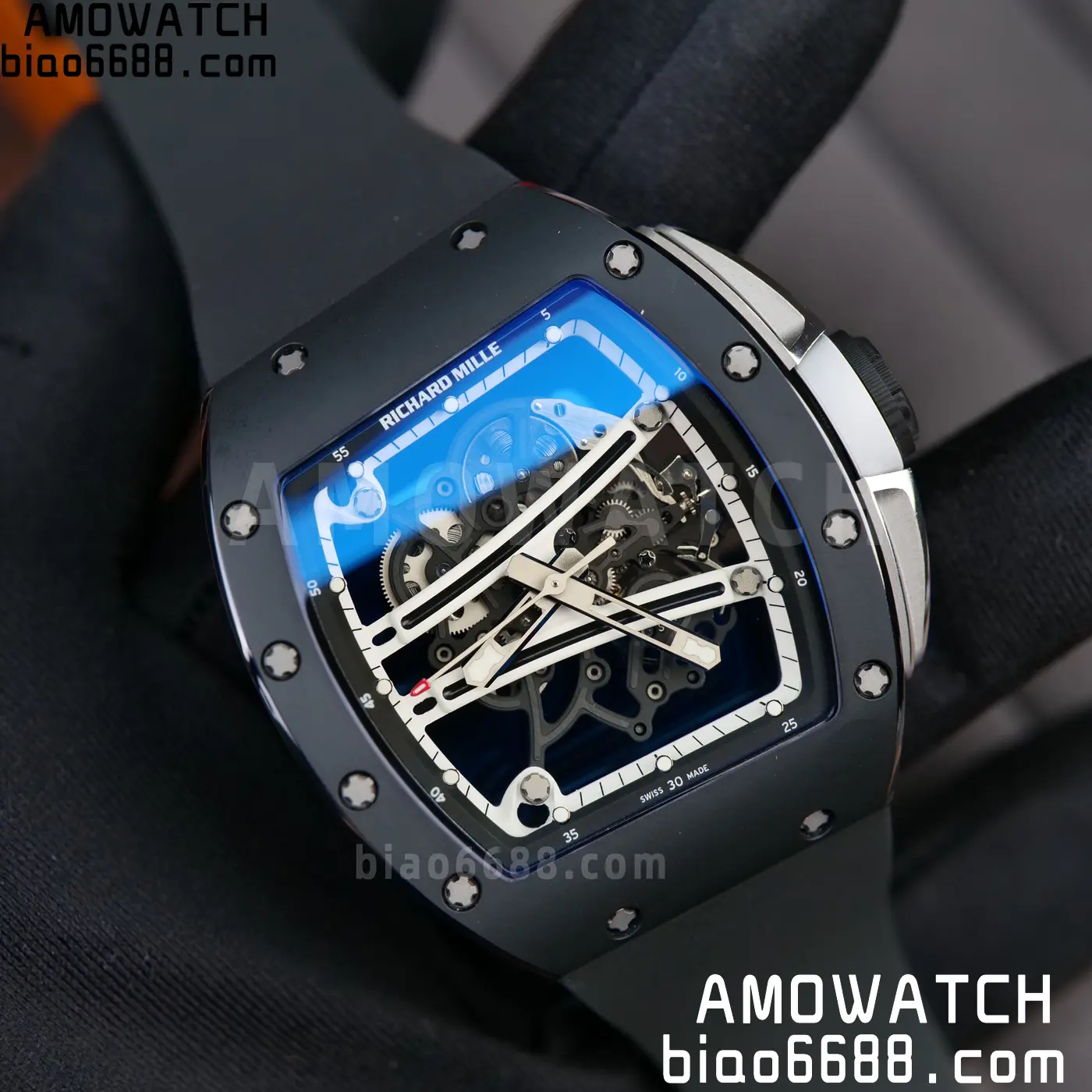 RICHARD MILLE RM61-01 RM6101 A9F 1:1 Best Edition Black Bezel White Strap RMUL3 Free Sprung 103 e19bb28b0ccf889 阿默表行AmoWatch