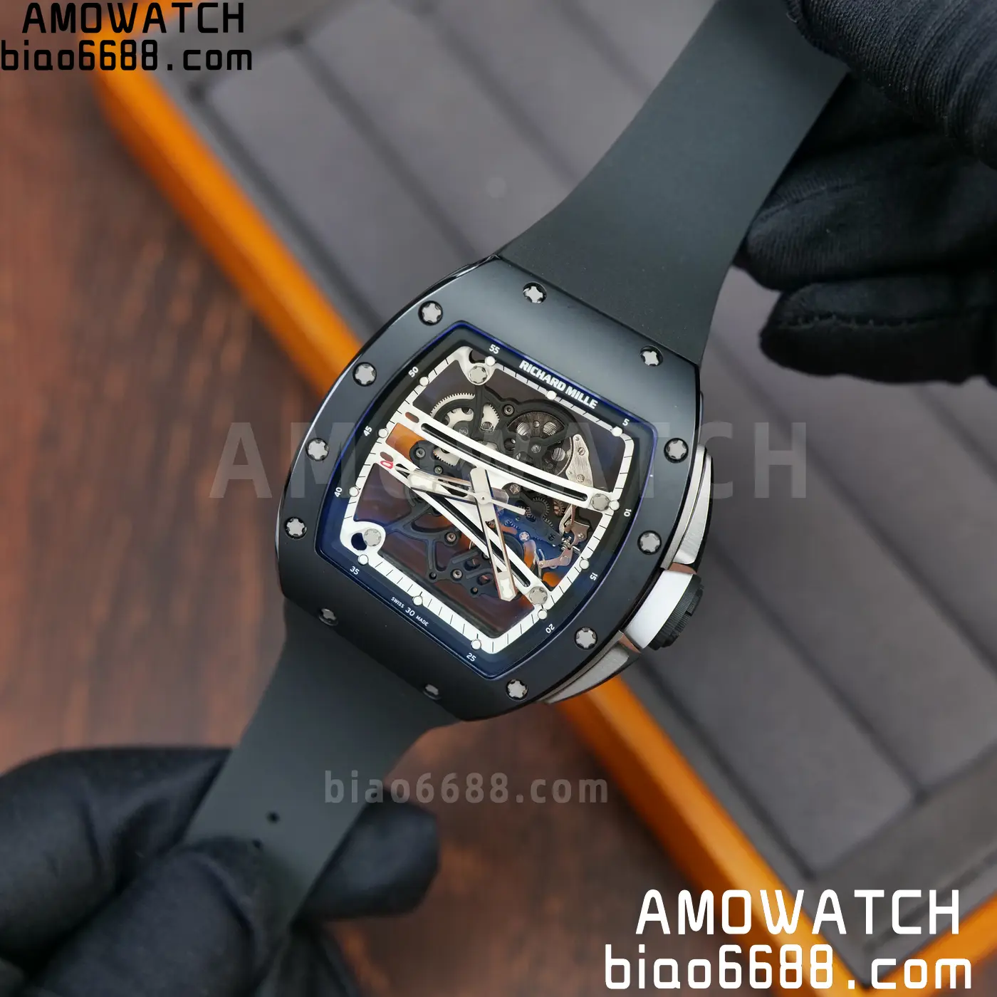 RICHARD MILLE RM61-01 RM6101 A9F 1:1 Best Edition Black Bezel White Strap RMUL3 Free Sprung 85 e320e62f4def438 阿默表行AmoWatch