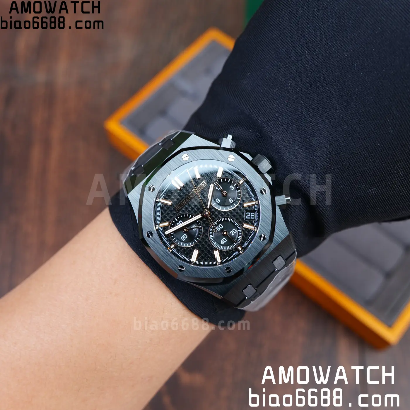 AP Royal Oak Chrono 26240 Black Ceramic ZF 1:1 Best Edition on Ceramic Bracelet SA4401 Super Clone V2 (Free Sprung) 90 e6cda0426238791 AMO Watch