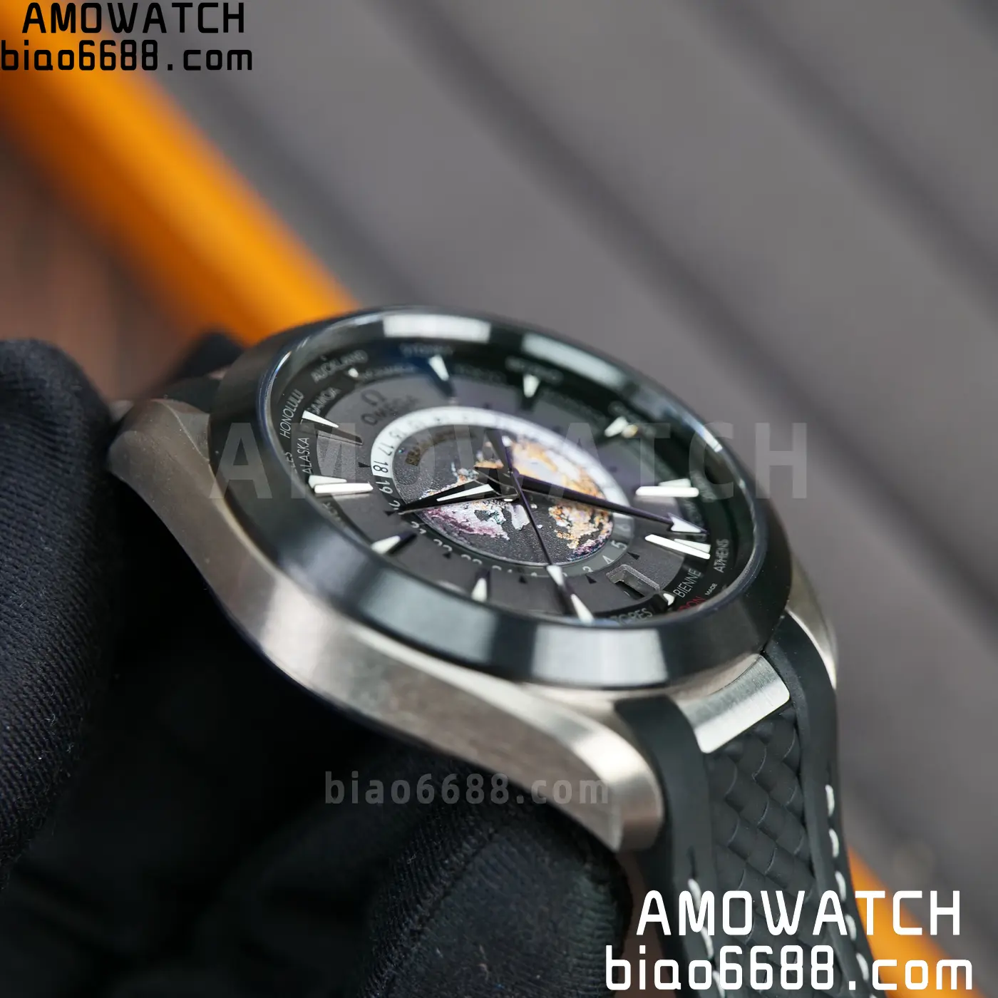 OMEGA Aqua Terra GMT Worldtimer 43mm Titanium VSF 1:1 Best Edition on SS Bracelet A8938 Super Clone 79 e7250b0749a88cc AMO Watch