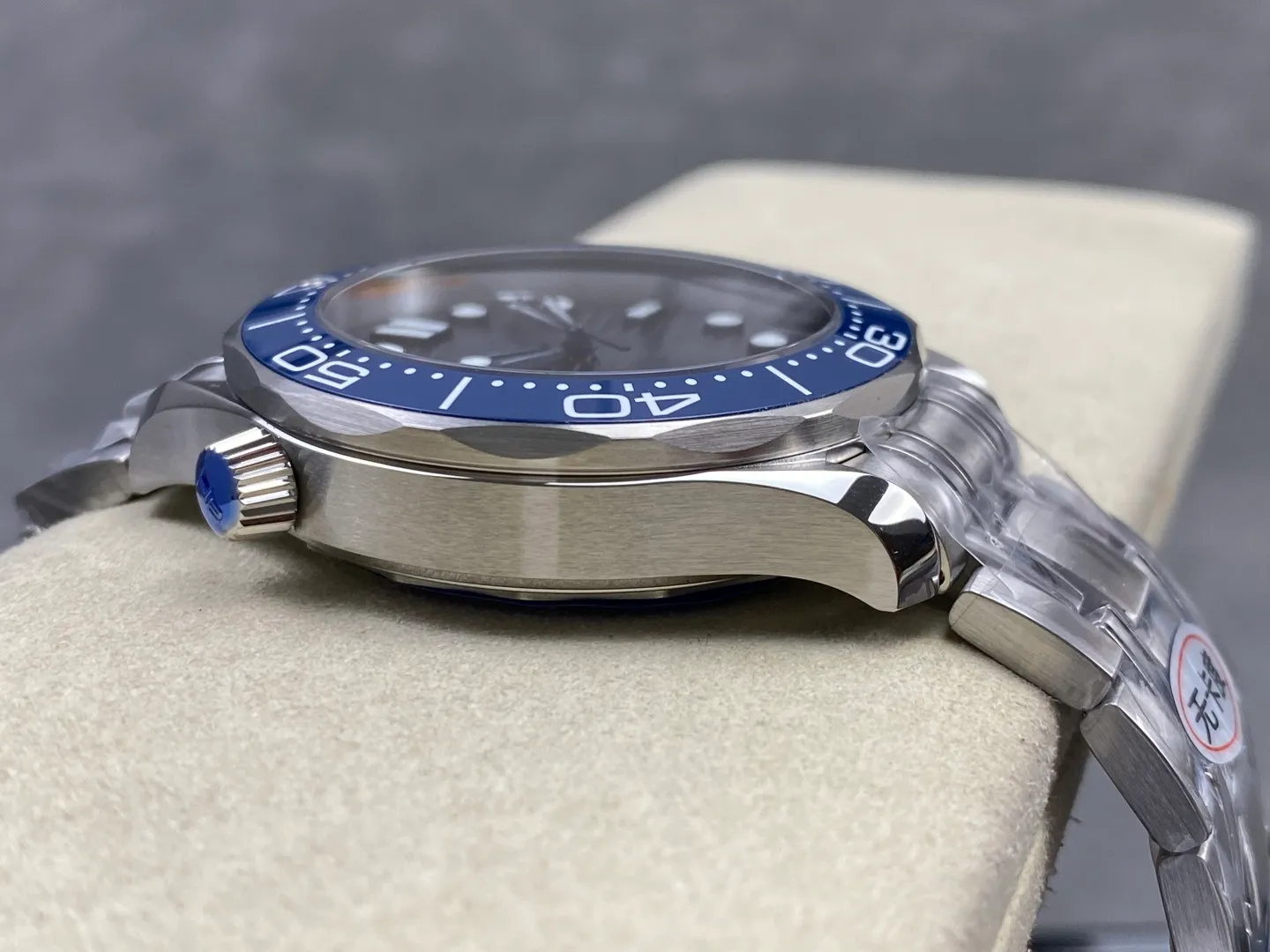 OMEGA Seamaster Diver 300M SS ORF 1:1 Best Edition Blue Ceramic Gray Dial on SS Bracelet (Free Spring) 35 e9b10f372960986 AMO Watch