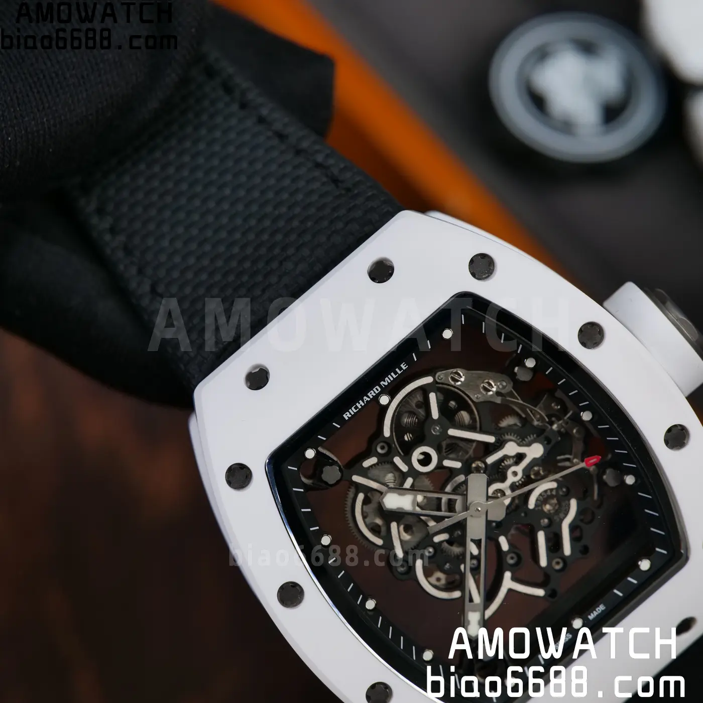 Richard Mille RM055 White Ceramic ZF 1:1 Best Edition on Black Nylon Strap RMUL2 Super Clone V3 72 ea70ff5b21143ca AMO Watch
