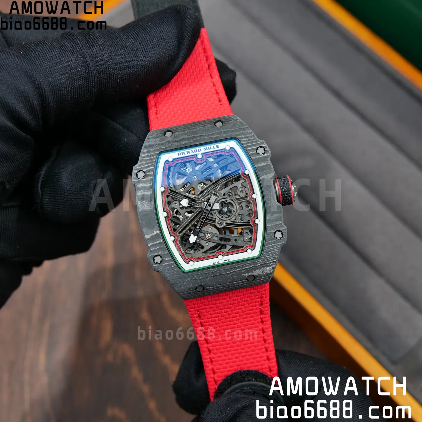 RICHARD MILLE RM67-02 Black NTPT RICH Factory 1:1 Italy Green/Red/White Skeleton Dial CRMA7 Super Clone 94 f05c25c1af60dcf 阿默表行AmoWatch