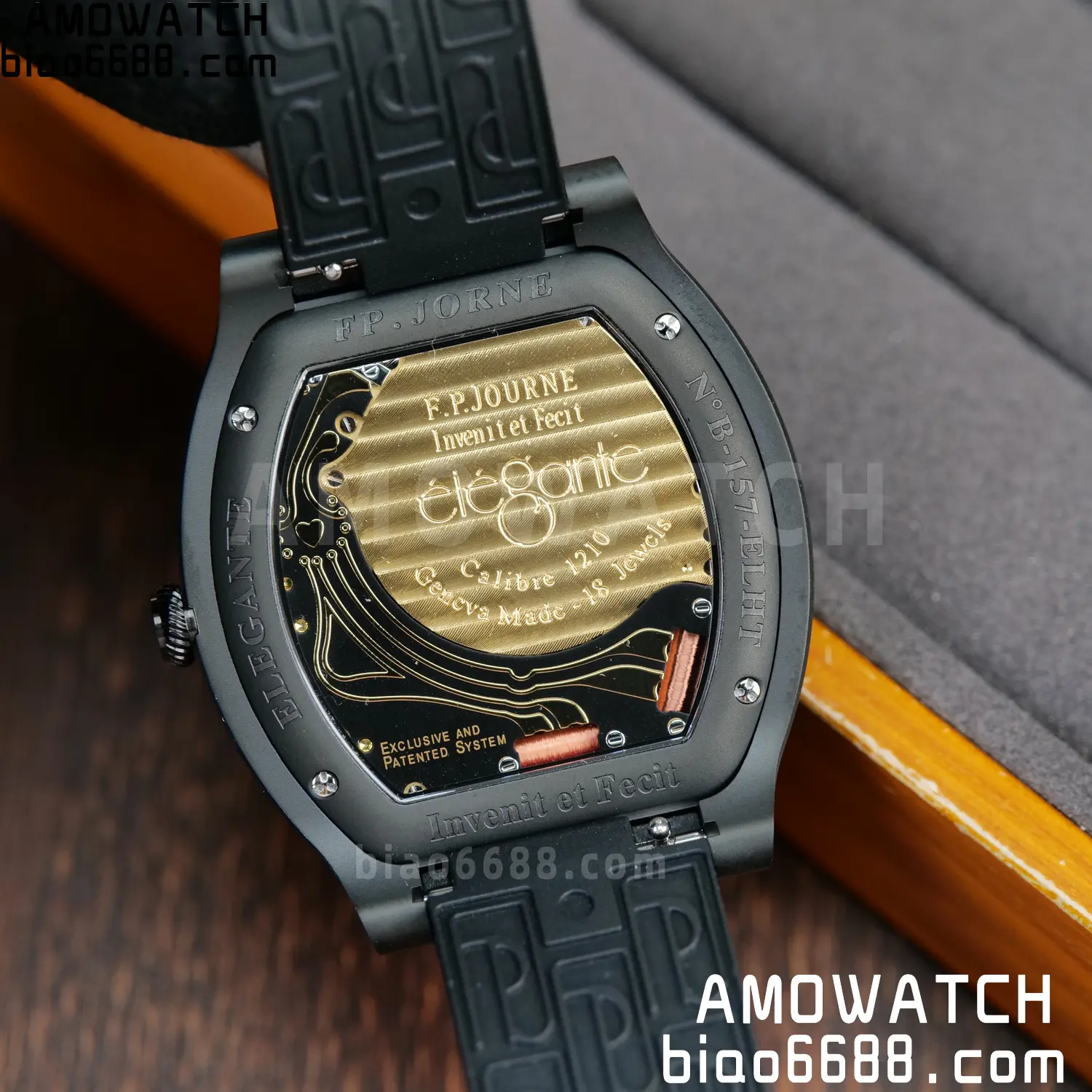 F.P.Journe Elegante PVD FPJF Best Edition Black Dial on Black Rubber Strap Quartz 97 f0820716d1e4880 阿默表行AmoWatch