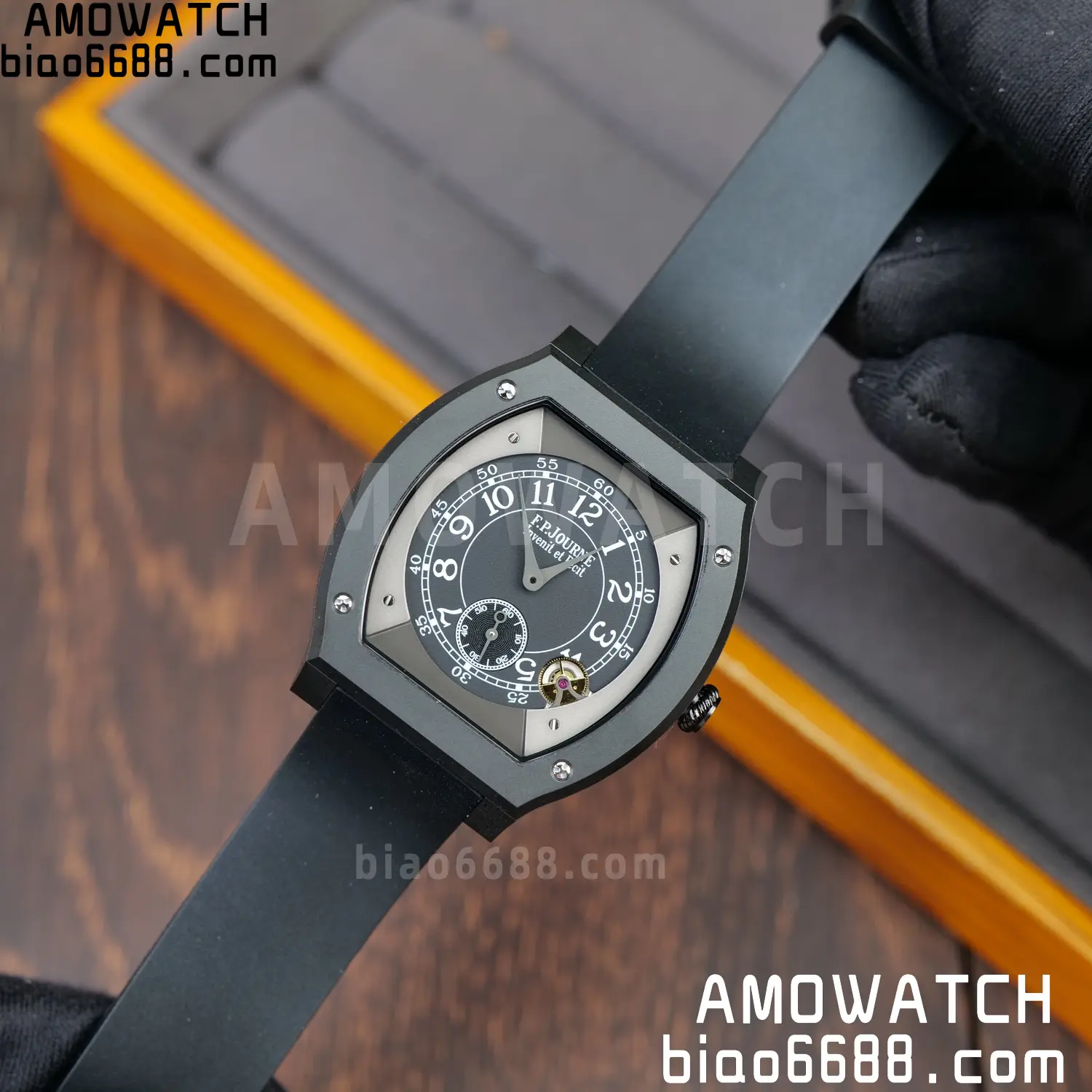 F.P.Journe Elegante PVD FPJF Best Edition Black Dial on Black Rubber Strap Quartz 74 f17834287319e2e 阿默表行AmoWatch