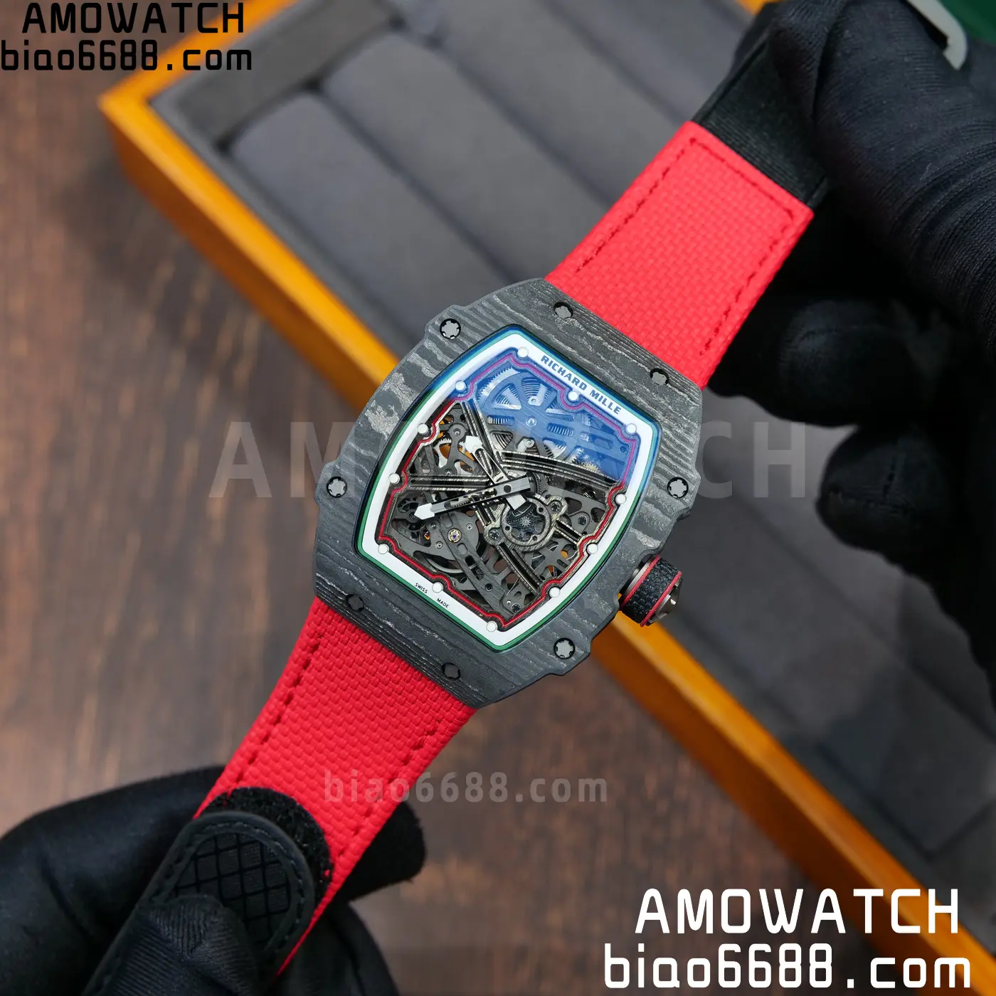 RICHARD MILLE RM67-02 Black NTPT RICH Factory 1:1 Italy Green/Red/White Skeleton Dial CRMA7 Super Clone 95 f31eff55bd84842 阿默表行AmoWatch