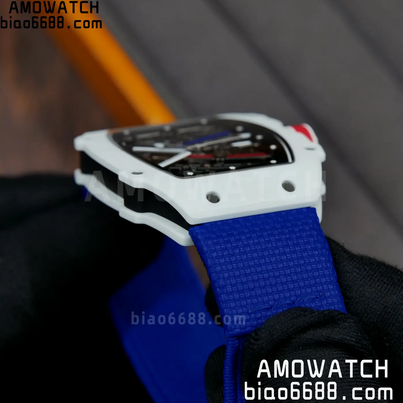RICHARD MILLE RM67-02 White NTPT RICH Factory 1:1 France Blue/White/Red Skeleton Dial CRMA7 Super Clone 77 f4afcf9e3e0f223 AMO Watch