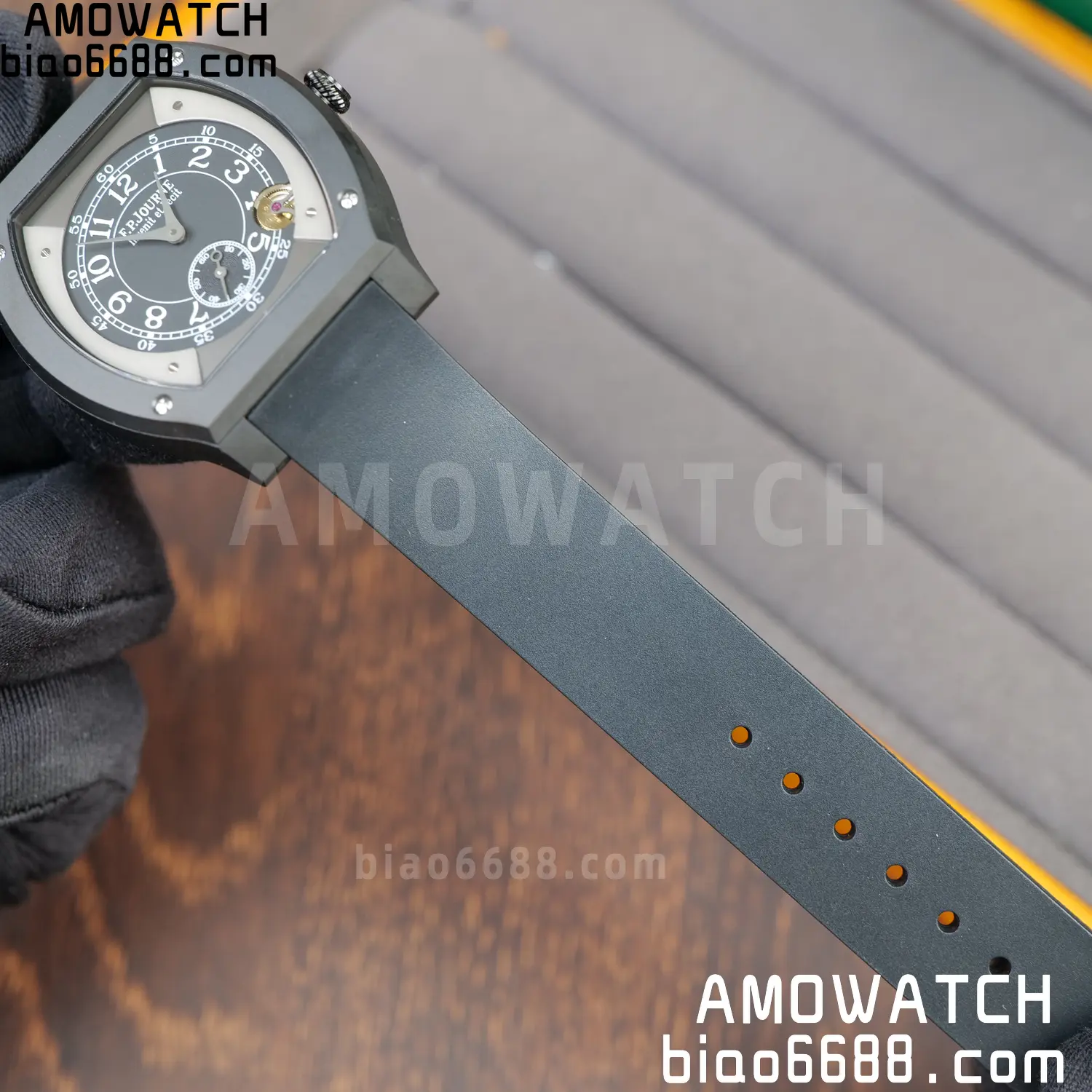 F.P.Journe Elegante PVD FPJF Best Edition Black Dial on Black Rubber Strap Quartz 100 f5cb3272b322691 阿默表行AmoWatch