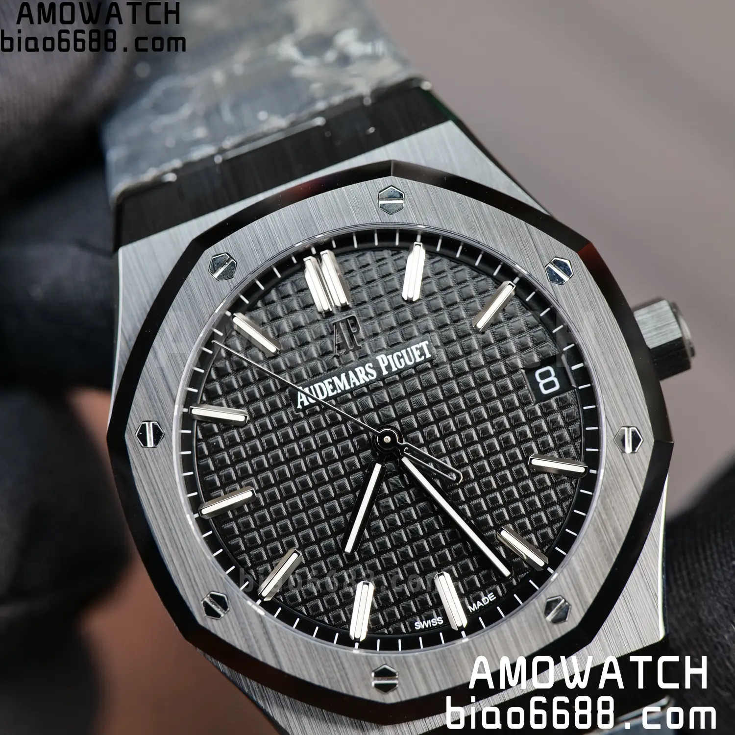 AP Royal Oak 41mm 15500 Black Ceramic ZF 1:1 Best Edition Black Dial on Ceramic Bracelet SA4302 Free Spring 102 f68e50886d72957 AMO Watch