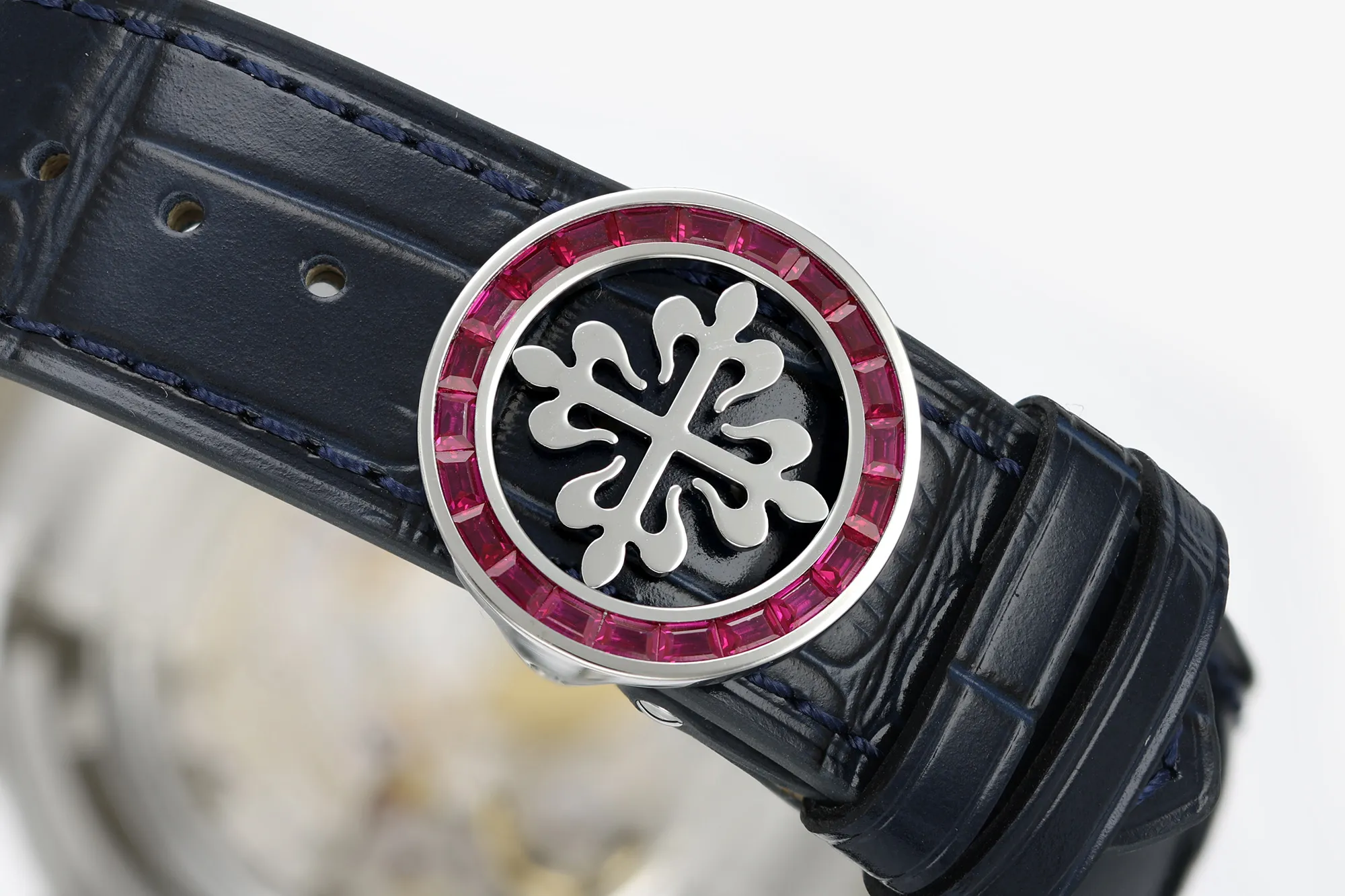 PP Grand Complications 6102 SS Purple Diamonds Bezel PPF 1:1 Best Edition Blue Dial on Blue Leather Strap SA240 Super Clone 27 f87fa899902ddbd AMO Watch