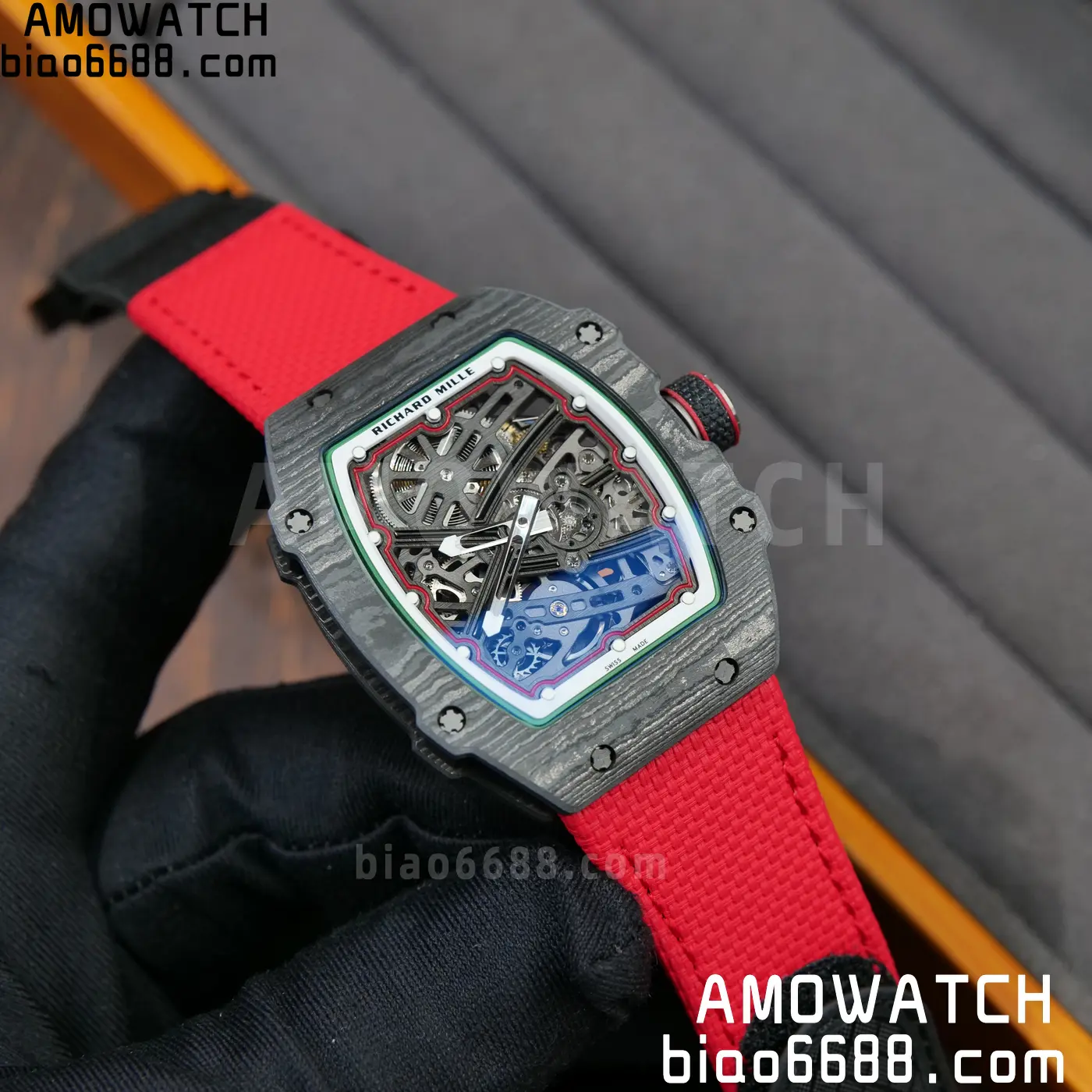 RICHARD MILLE RM67-02 Black NTPT RICH Factory 1:1 Italy Green/Red/White Skeleton Dial CRMA7 Super Clone 114 f8a341f40930e55 阿默表行AmoWatch