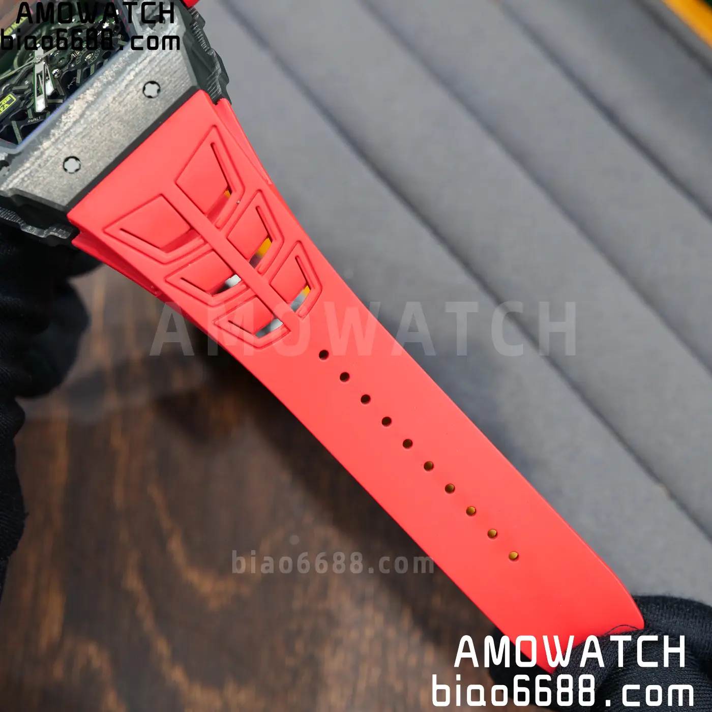 RICHARD MILLE RM035-02 NTPT UMI 1:1 Best Edition Skeleton Dial on Red Rubber Strap RMAL1 Super Clone Free Sprung 85 f8af51cf7077ad0 AMO Watch