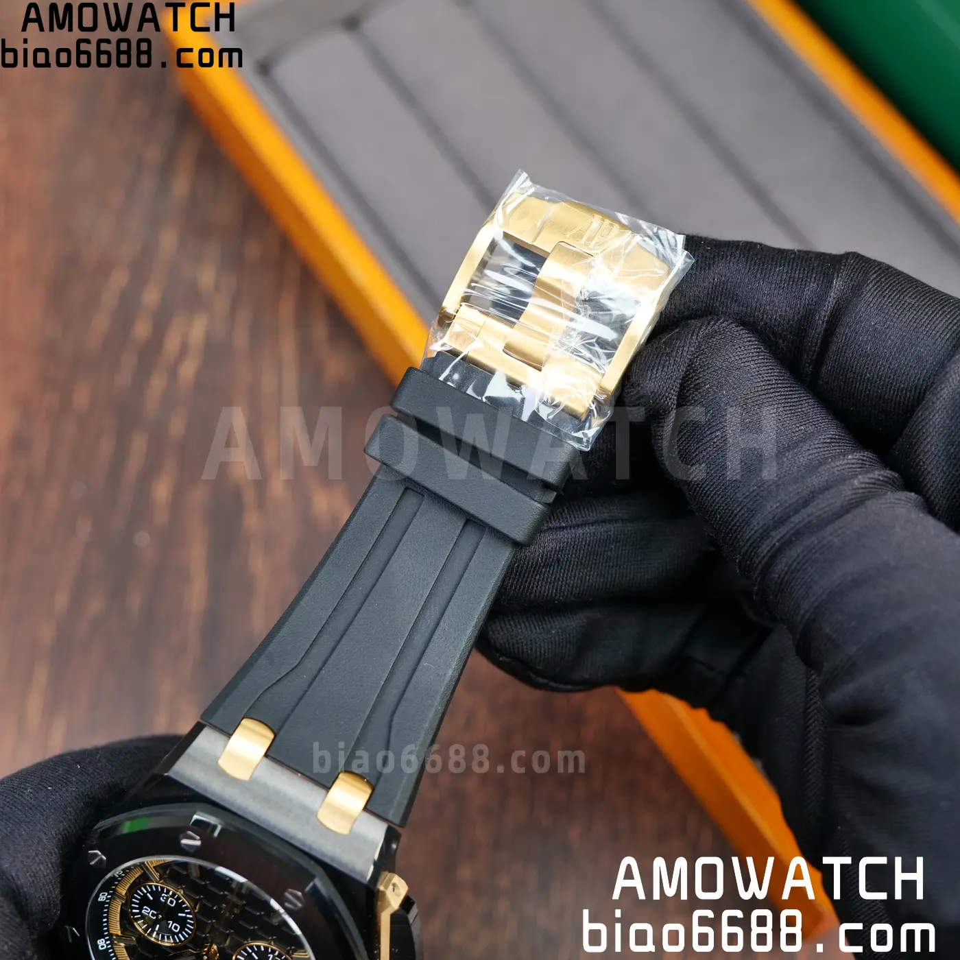 AP Royal Oak Offshore 26420 Black Ceramic DDF 1:1 Best Edition Black/YG Dial on Black Rubber Strap DD4401 Super Clone 70 fccd4a83bb2cb38 AMO Watch