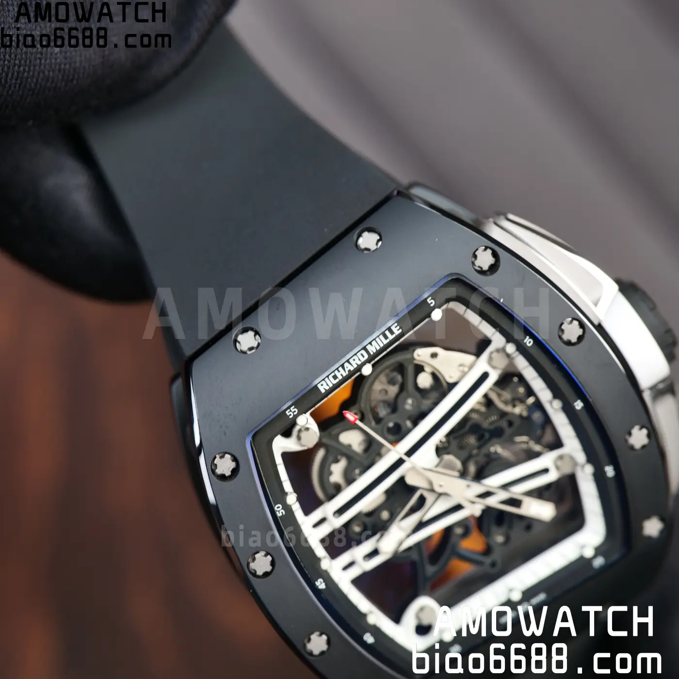 RICHARD MILLE RM61-01 RM6101 A9F 1:1 Best Edition Black Bezel White Strap RMUL3 Free Sprung 95 fd59fb081b3156d 阿默表行AmoWatch