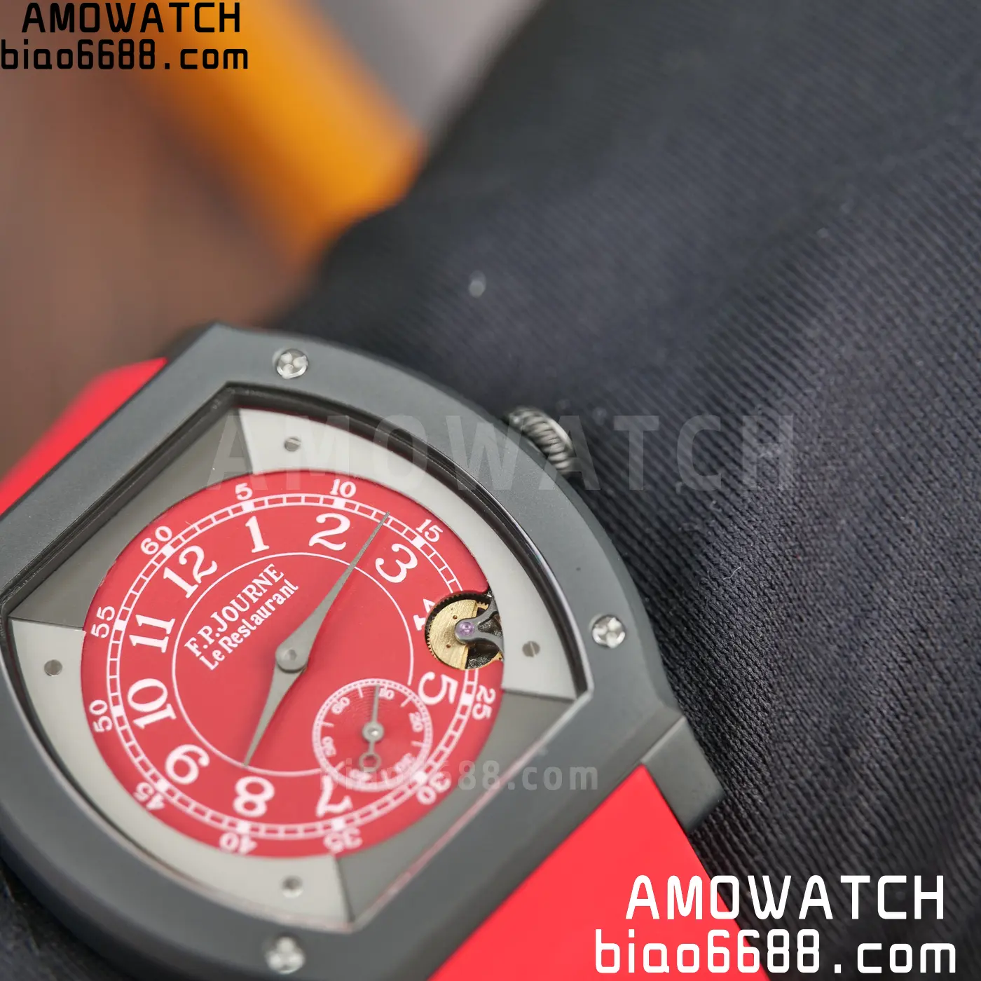F.P.Journe Elegante PVD FPJF Best Edition Red Dial on Red Rubber Strap Quartz 89 feb85ce19e5efa0 阿默表行AmoWatch