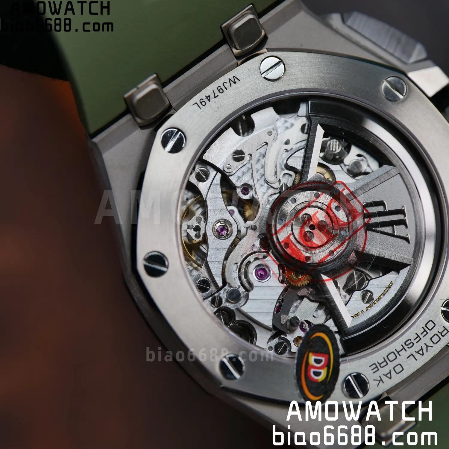 AP Royal Oak Offshore 26420 Titanium DDF 1:1 Best Edition Green/Black Dial on Green Rubber Strap DD4401 Super Clone 96 ff91cbdc03e21d5 AMO Watch