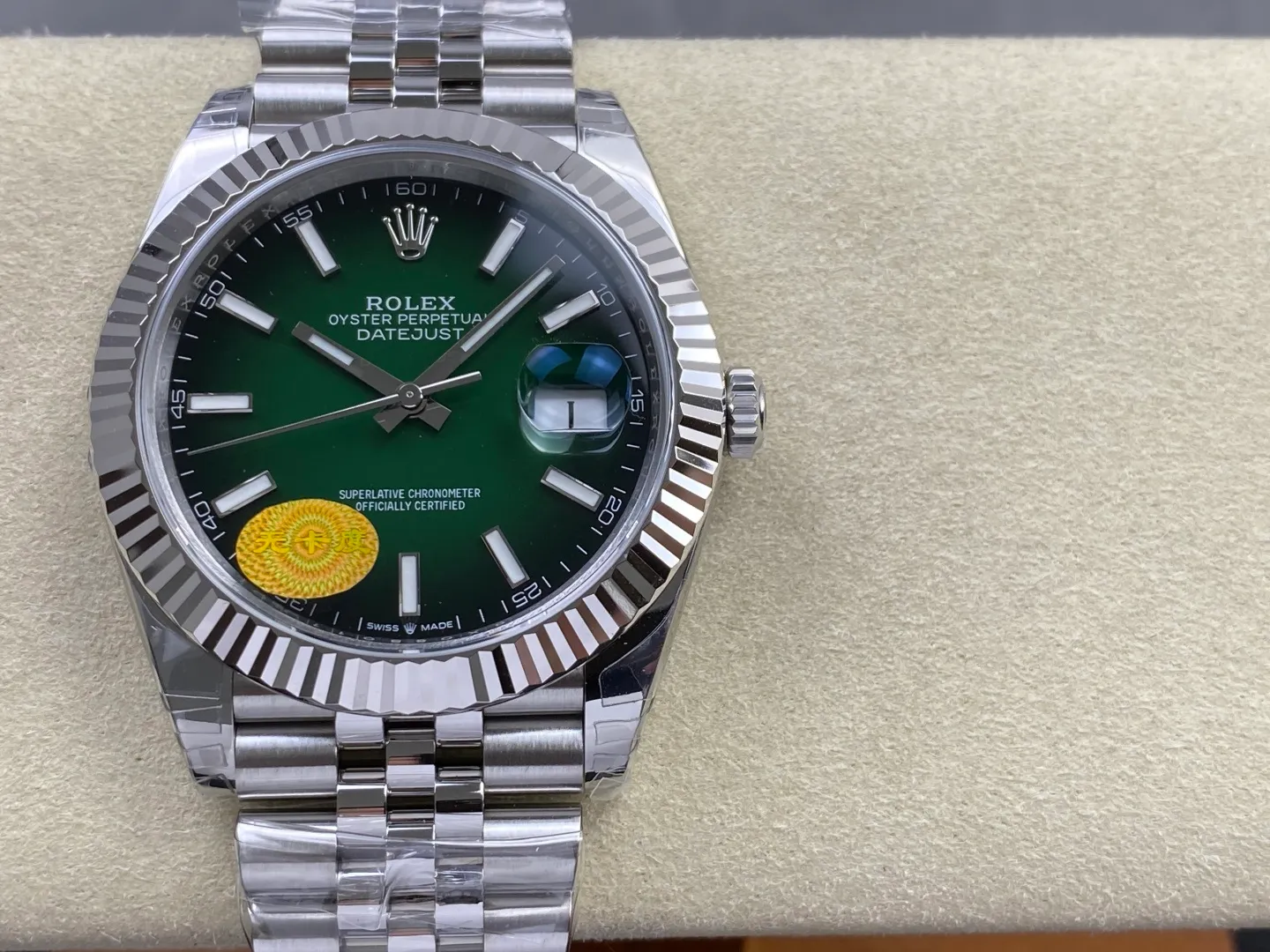 ROLEX DateJust 41mm SS 126334 VSF 1:1 Best Edition 904L Steel Gradient Green Dial on Jubilee Bracelet V2s (Free Sprung) 26 0023d3e1cf427db AMO Watch