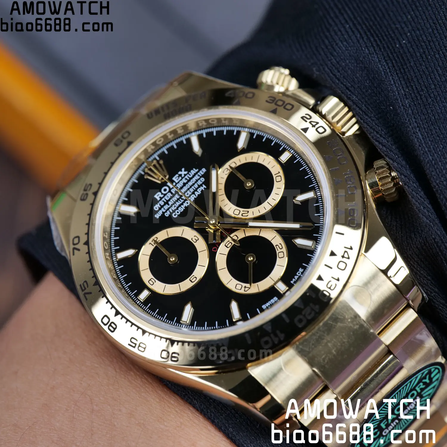 Rolex Daytona 126508 RCF RGF 1:1 Best Edition Black Dial on YG Bracelet JH4131 V2 220g Free Sprung 86 0296a70f581856d AMO Watch