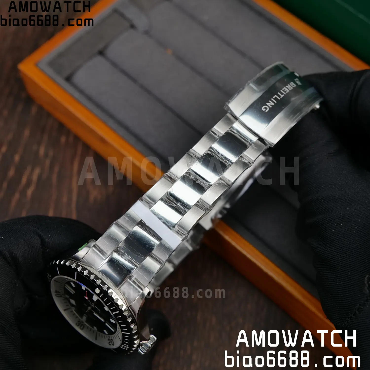 Breitling Superocean 42 SS BLF 1:1 Best Edition Black Dial on SS Bracelet A2824 77 02b9a3265aa987a AMO Watch