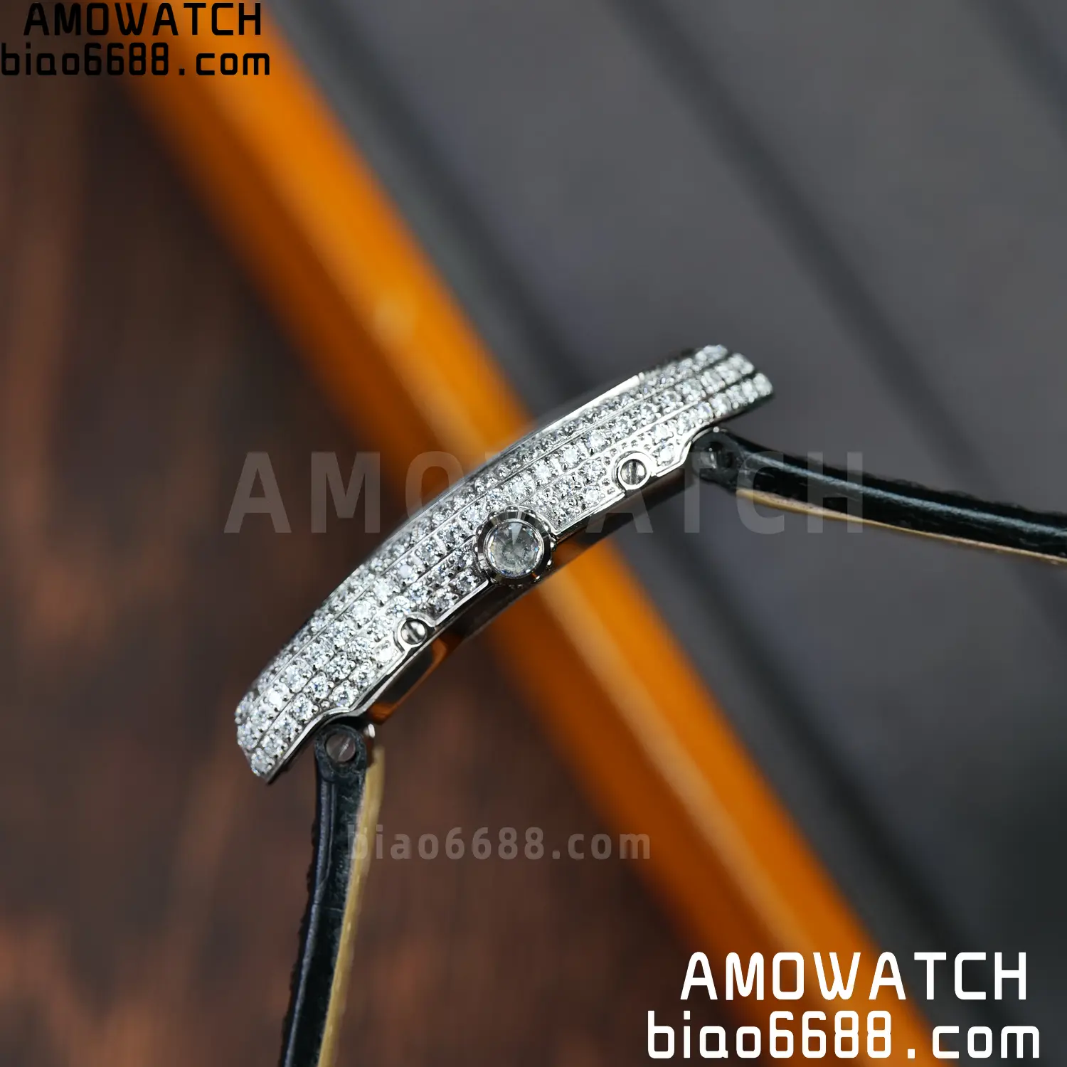 Cartier CRASH 23mm SS White dial Quartz Black Strap 25 06a9cb83bad37ea 阿默表行AmoWatch