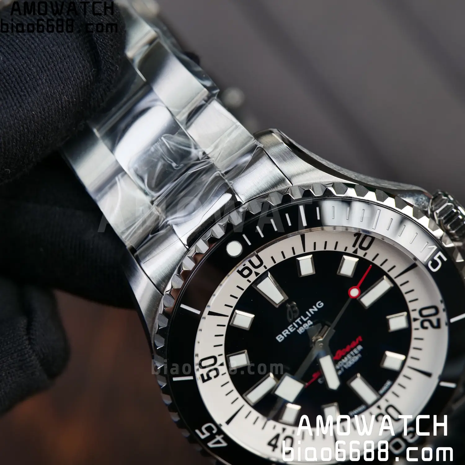 Breitling Superocean 44 SS TF Factory 1:1 Best Edition Black Dial on SS Bracelet A2824 70 0b181d73ca3857e AMO Watch