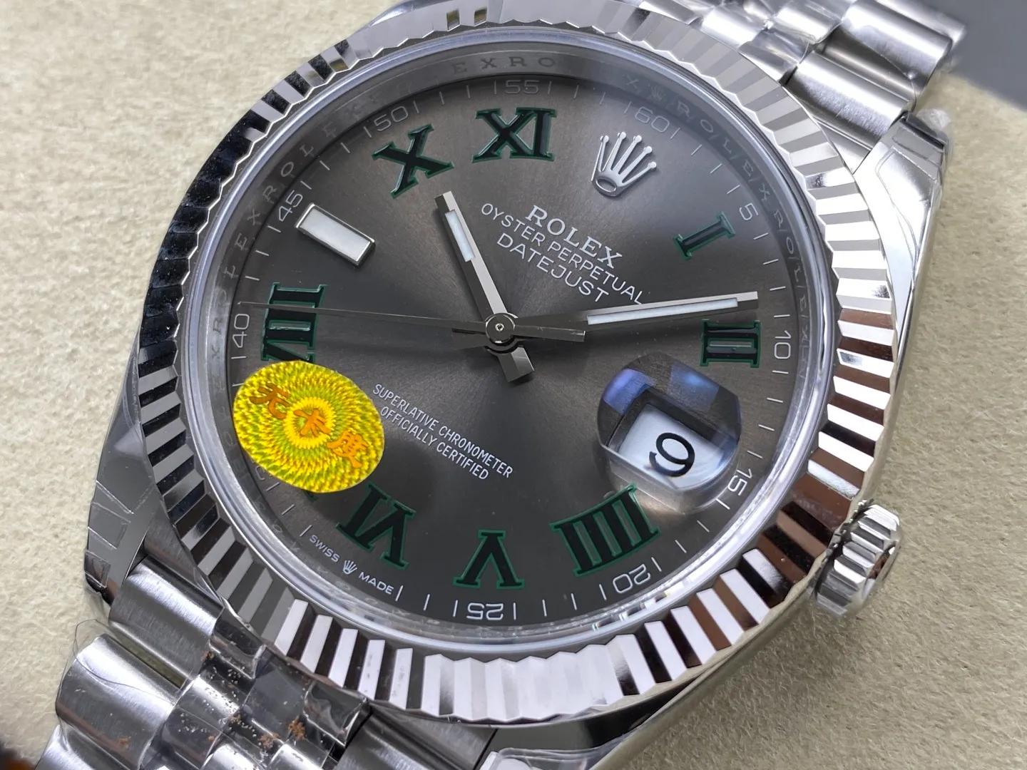 ROLEX DateJust 41mm SS 126334 VSF 1:1 Best Edition 904L Steel Gray Roman Dial on Jubilee Bracelet V2s (Free Sprung) 32 0ba59ea00371972 AMO Watch