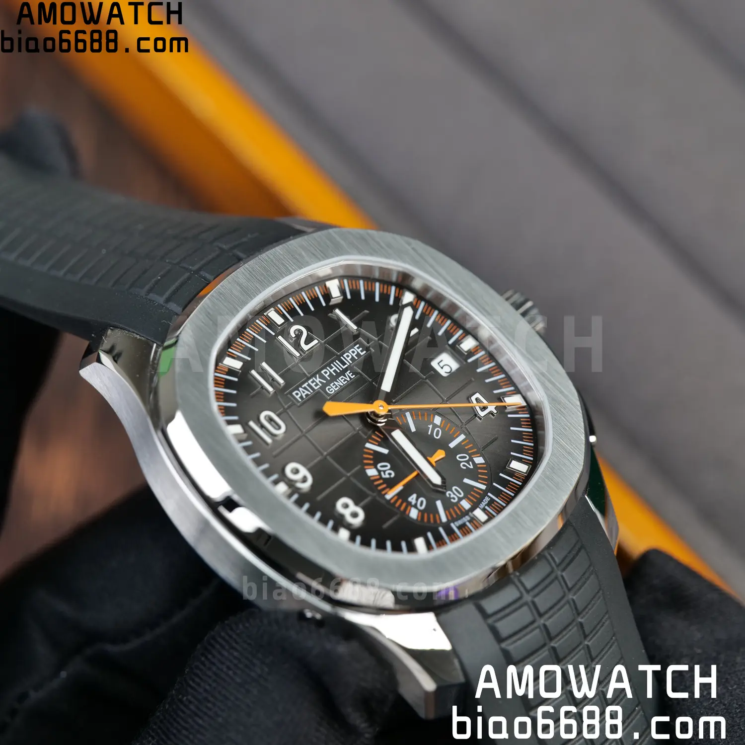 PP Aquanaut 5968 SS DDF 1:1 Best Edition Gray Dial on Black Rubber Strap A520 73 0bbb975d802d2cc AMO Watch