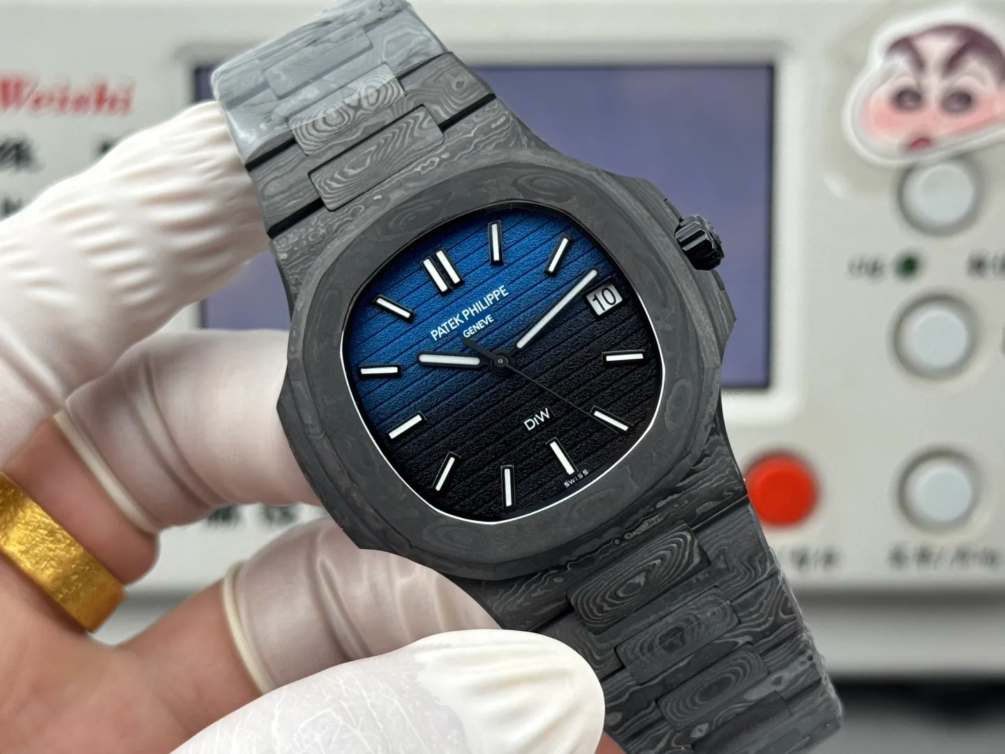 PP Nautilus 5711 DIW Carbon DIWF 1:1 Best Edition Blue/Black Dial On Carbon Bracelet DD324 21 0e6ec9b218d94c5 阿默表行AmoWatch