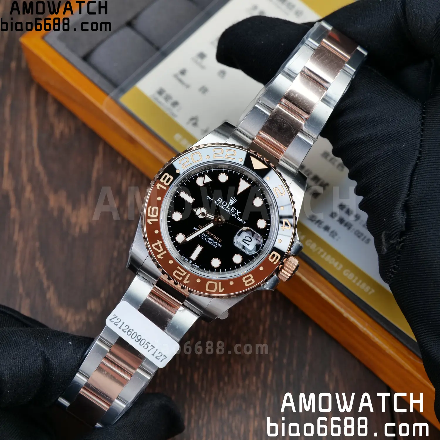 Custom Made Rolex GMT-Master II 126711 CHNR VSF 59 10c43f1cc4a15a1 AMO Watch