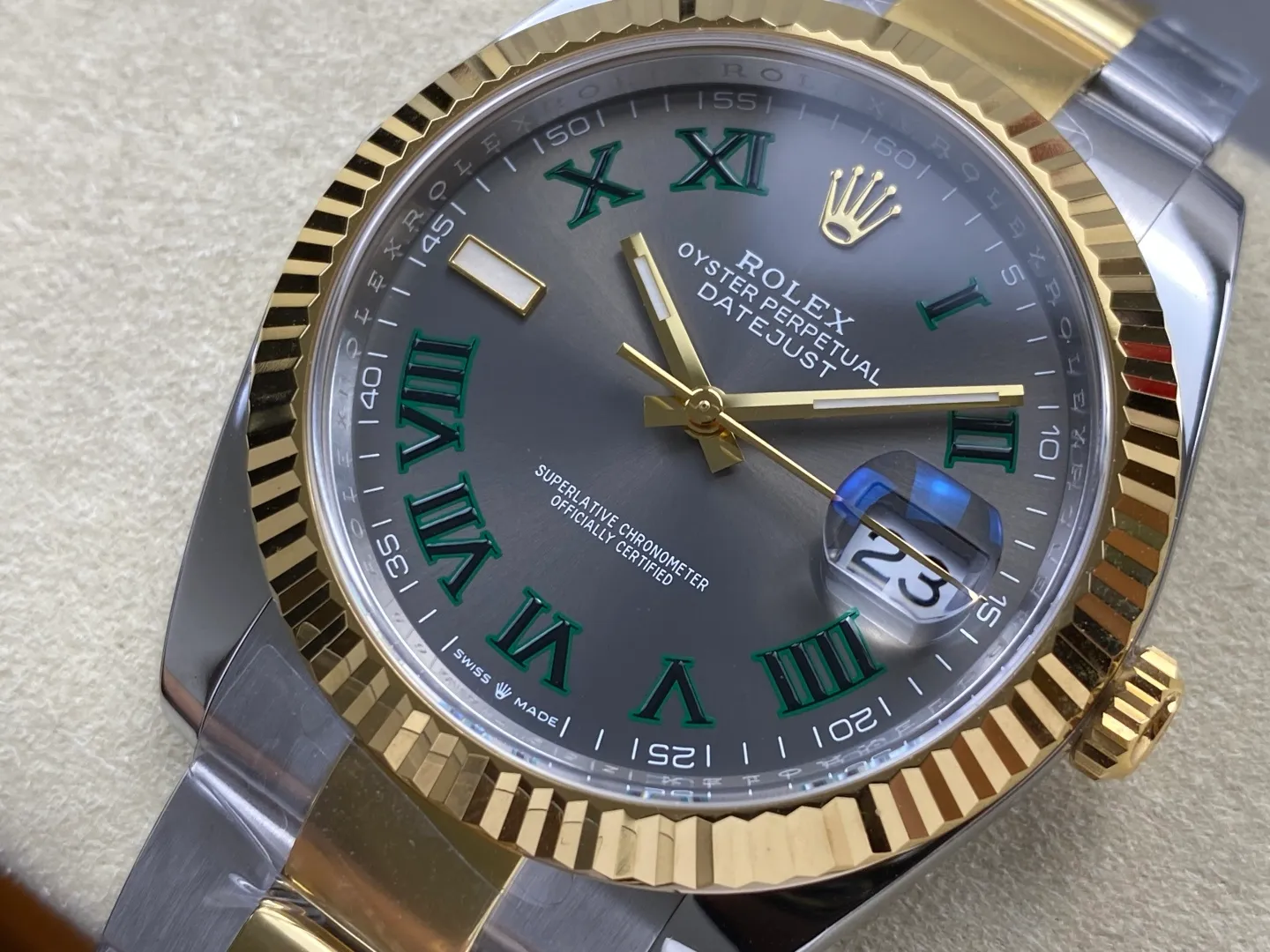 Rolex DateJust 41 126333 RWF 1:1 Best Edition Gray Roman Dial on Oyster Bracelet JH3235 (Free Sprung) 28 1159cc6f9de0e85 阿默表行AmoWatch