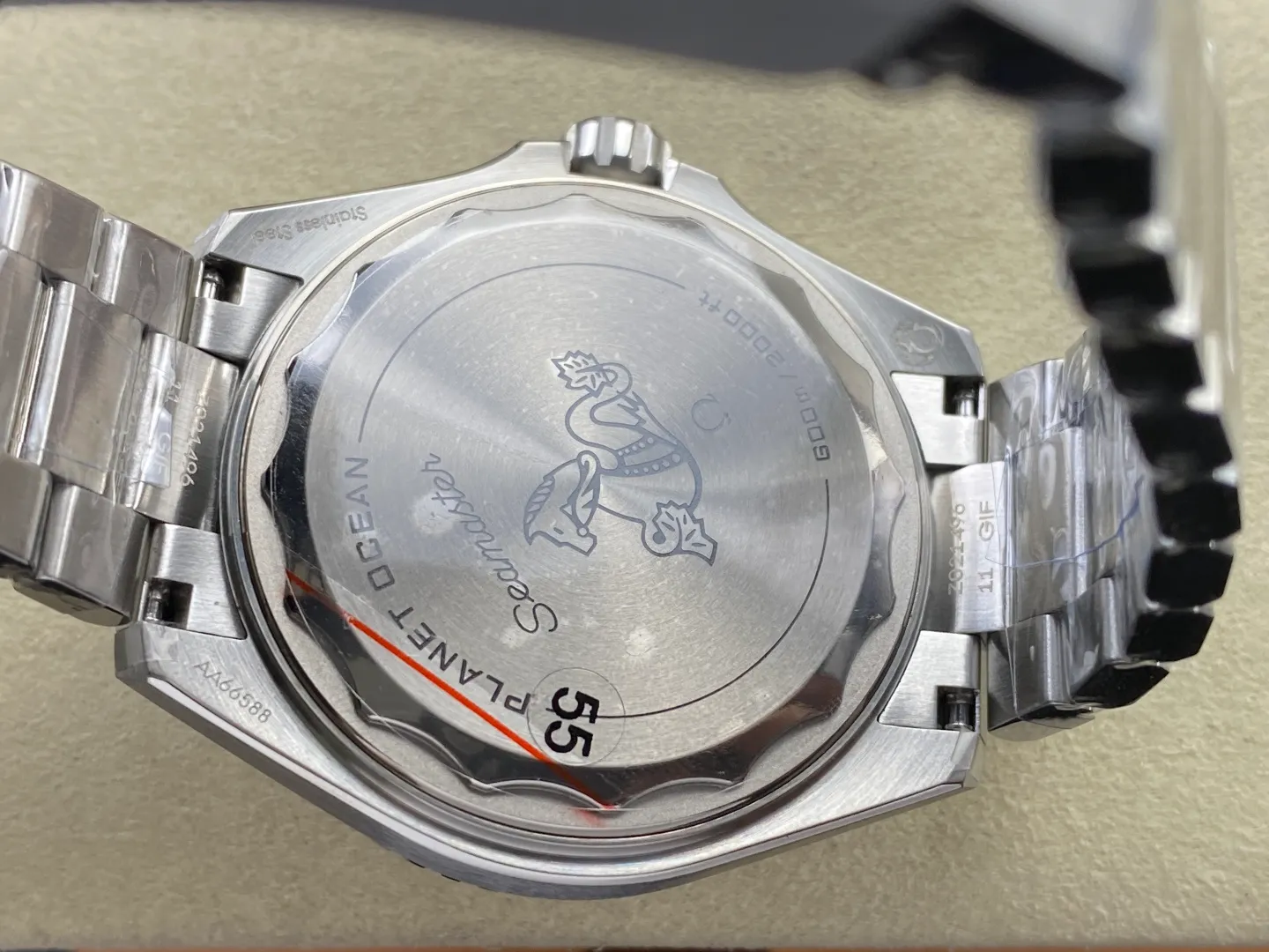 Omega Planet Ocean 600M SS Orange VSF 1:1 Best Edition on SS Bracelet VS8912 31 139dbdc1827654f AMO Watch