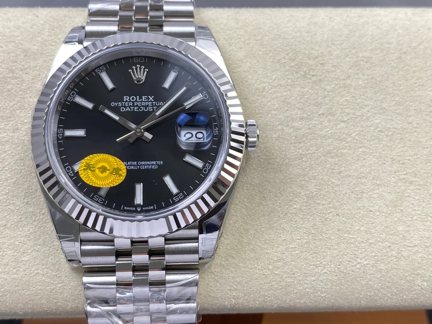 ROLEX DateJust 41mm SS 126334 VSF 1:1 Best Edition 904L Steel Black Stick Dial on Jubilee Bracelet V2s (Free Sprung) 28 17759b6e328e3cd AMO Watch