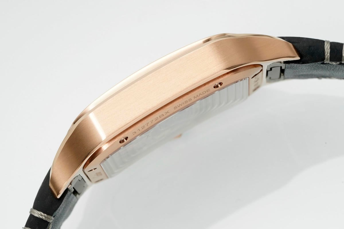 Cartier Santos Skeleton RG RICH 1:1 Best Edition Skeleton Dial on Brown Leather Strap 9611MC Super Clone V2 26 178aa1931418d26 阿默表行AmoWatch