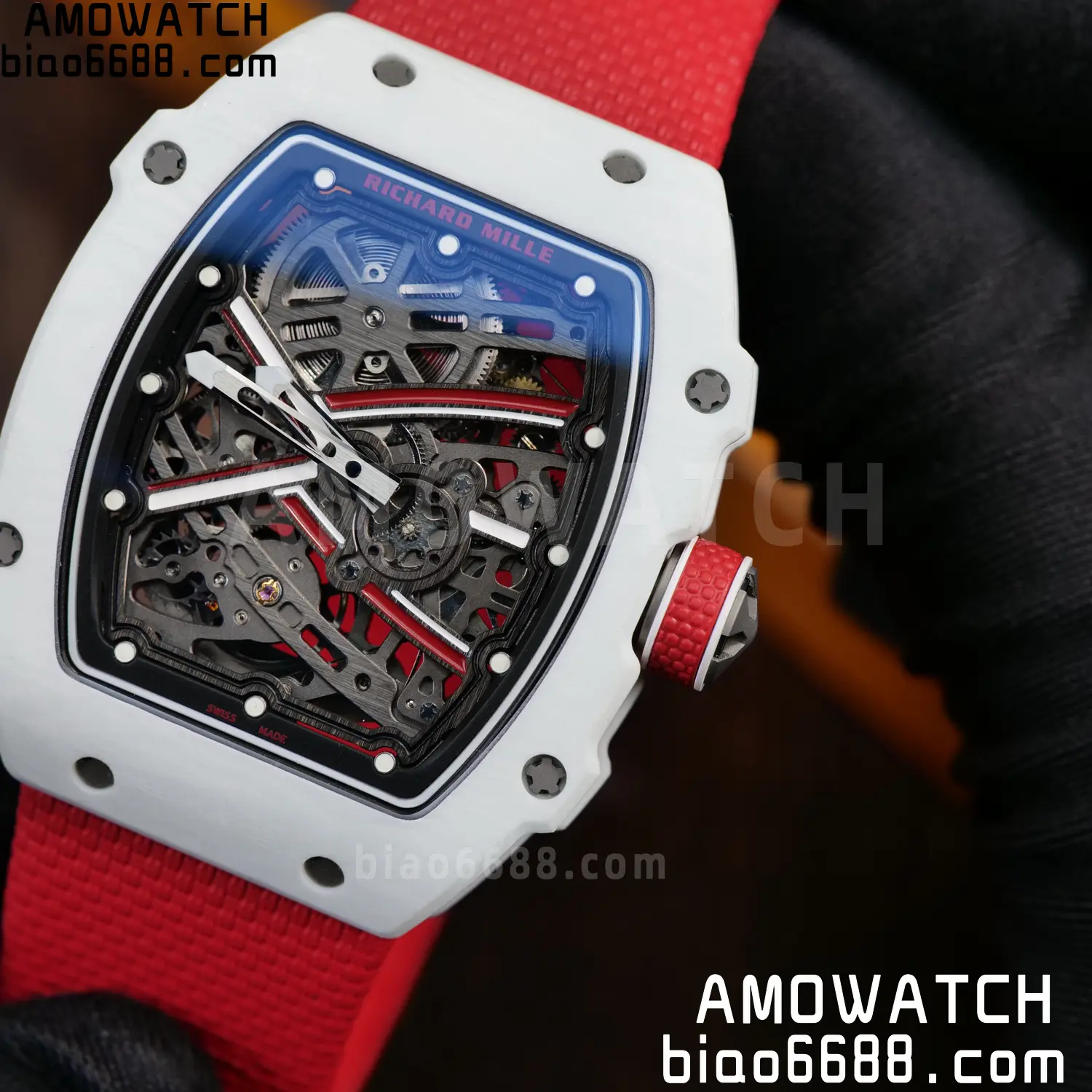 RICHARD MILLE RM67-02 White NTPT RICH Factory 1:1 Leclerc Skeleton Dial CRMA7 Super Clone 95 187987101a554be AMO Watch