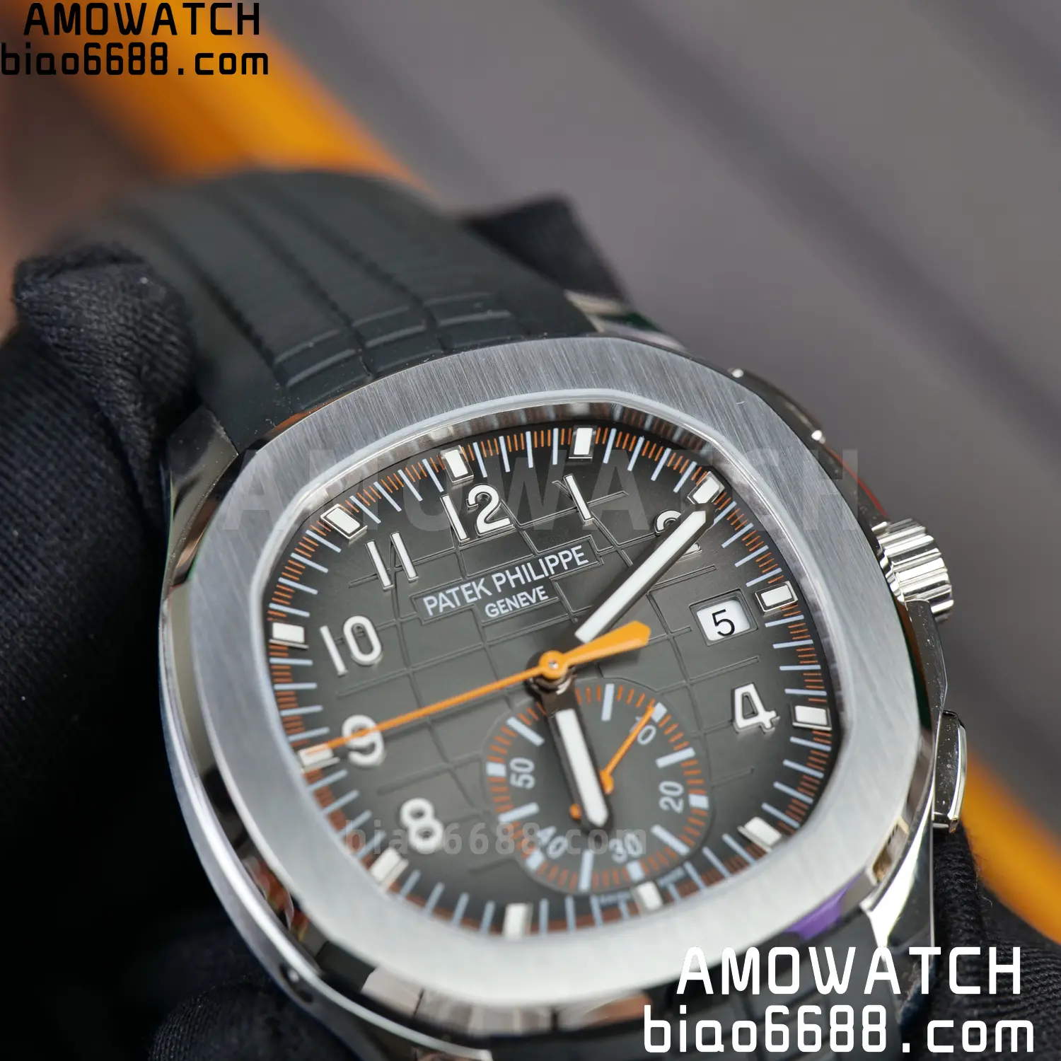 PP Aquanaut 5968 SS DDF 1:1 Best Edition Gray Dial on Black Rubber Strap A520 78 1a5f917b97ee15d AMO Watch