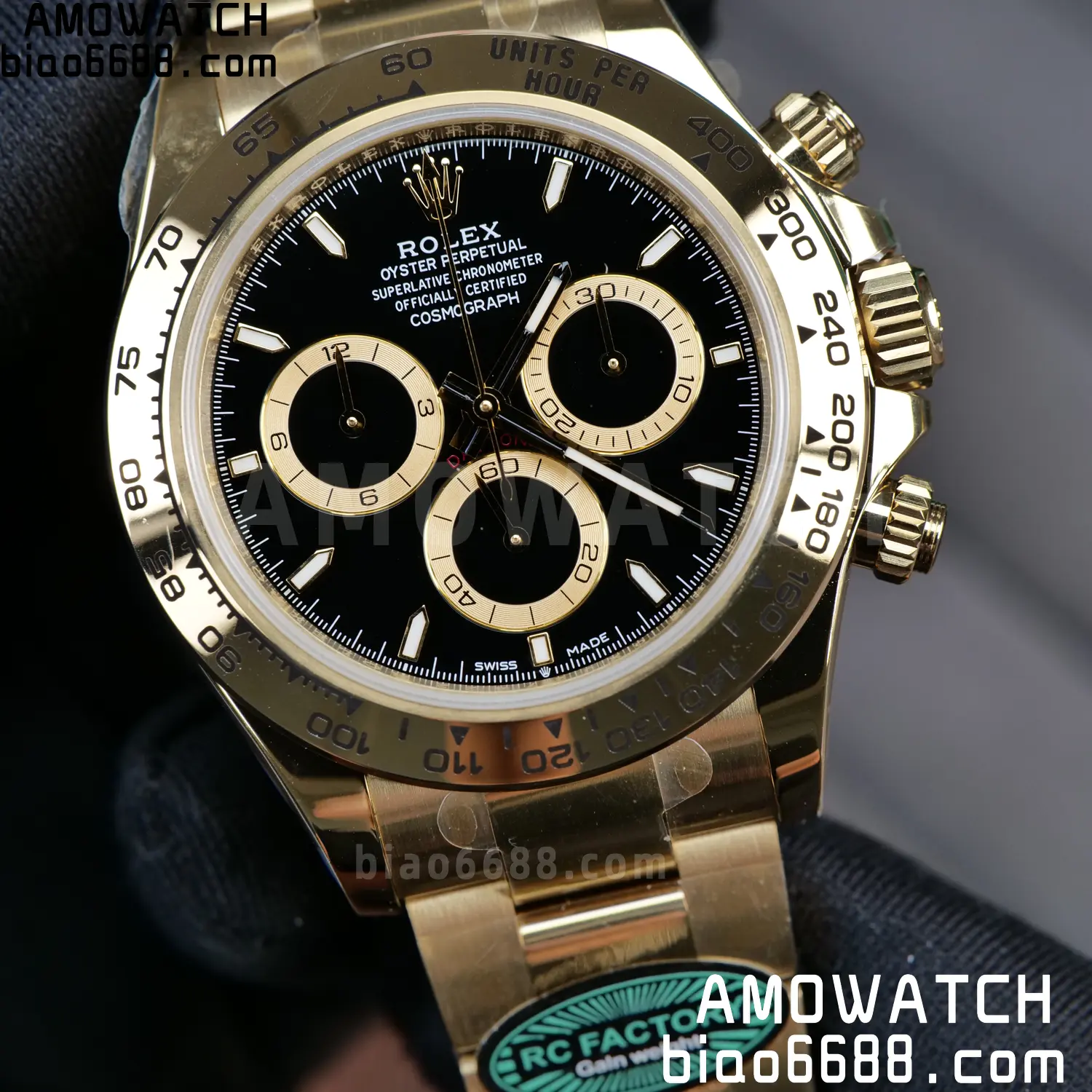 Rolex Daytona 126508 RCF RGF 1:1 Best Edition Black Dial on YG Bracelet JH4131 V2 220g Free Sprung 77 1aed9c218919cba AMO Watch