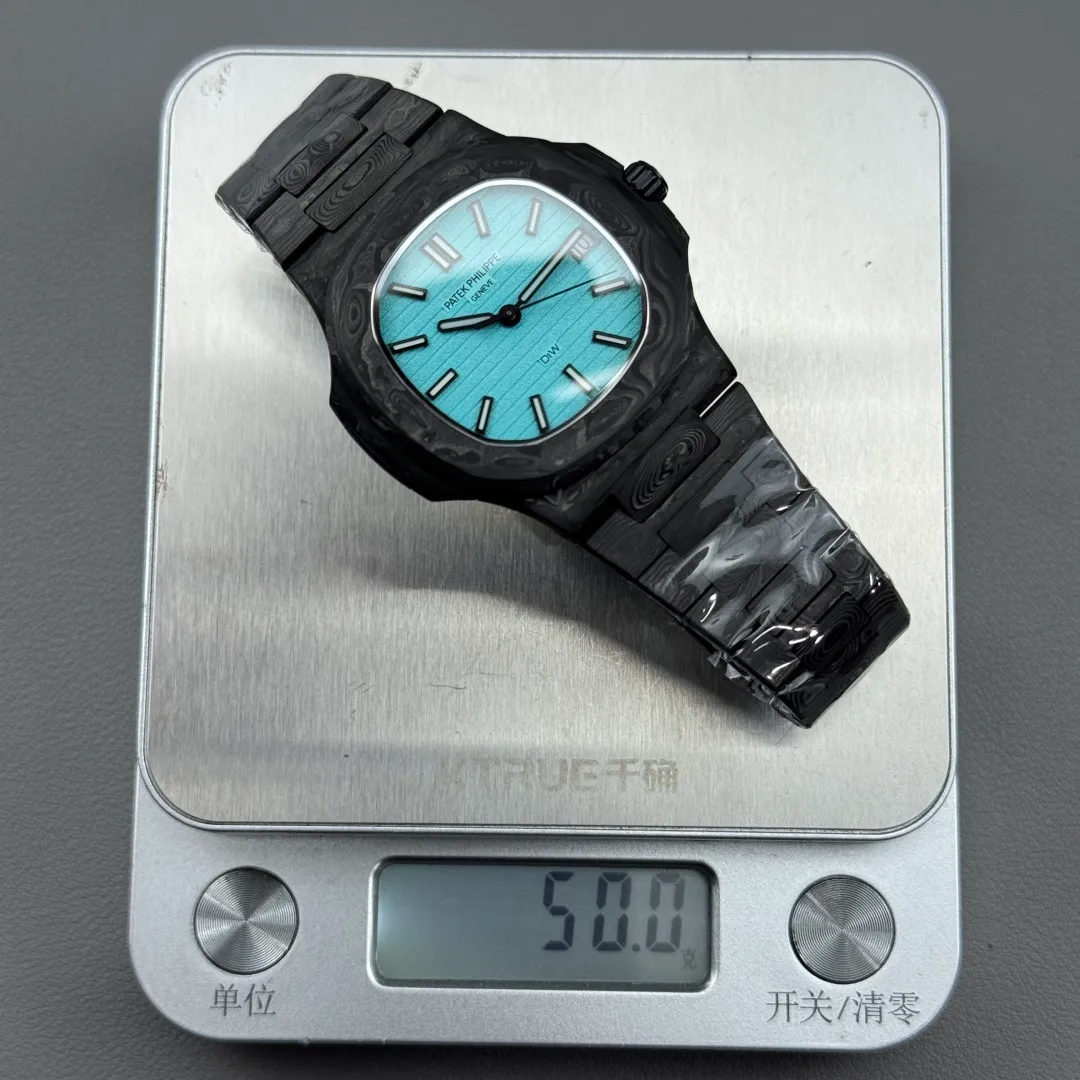 PP Nautilus 5711 DIW Carbon DIWF 1:1 Best Edition Tiffany Dial On Carbon Bracelet DD324 19 1edce3d326d27be 阿默表行AmoWatch