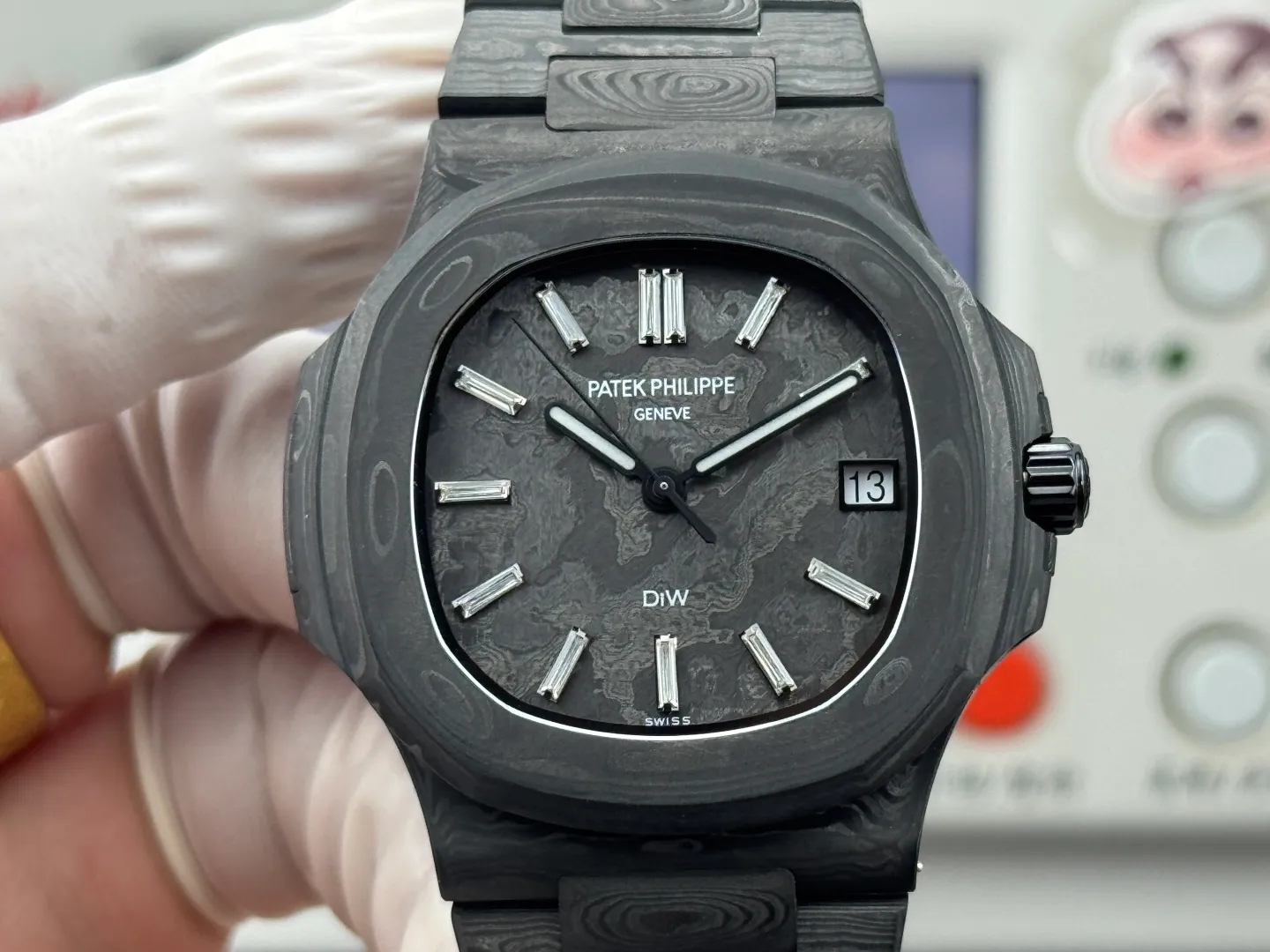 PP Nautilus 5711 DIW Carbon DIWF 1:1 Best Edition Blue/Black Dial On Carbon Bracelet DD324 24 1fe7ede1bd0b61d 阿默表行AmoWatch