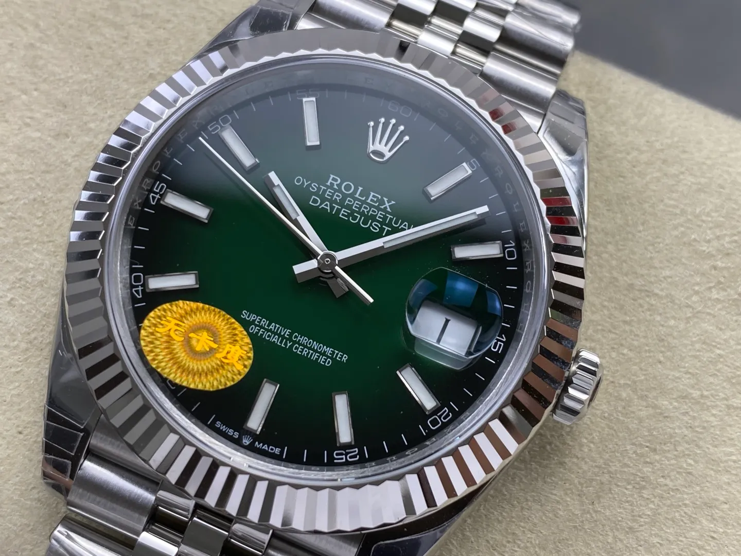 ROLEX DateJust 41mm SS 126334 VSF 1:1 Best Edition 904L Steel Gradient Green Dial on Jubilee Bracelet V2s (Free Sprung) 28 209f9f45d9394cf AMO Watch